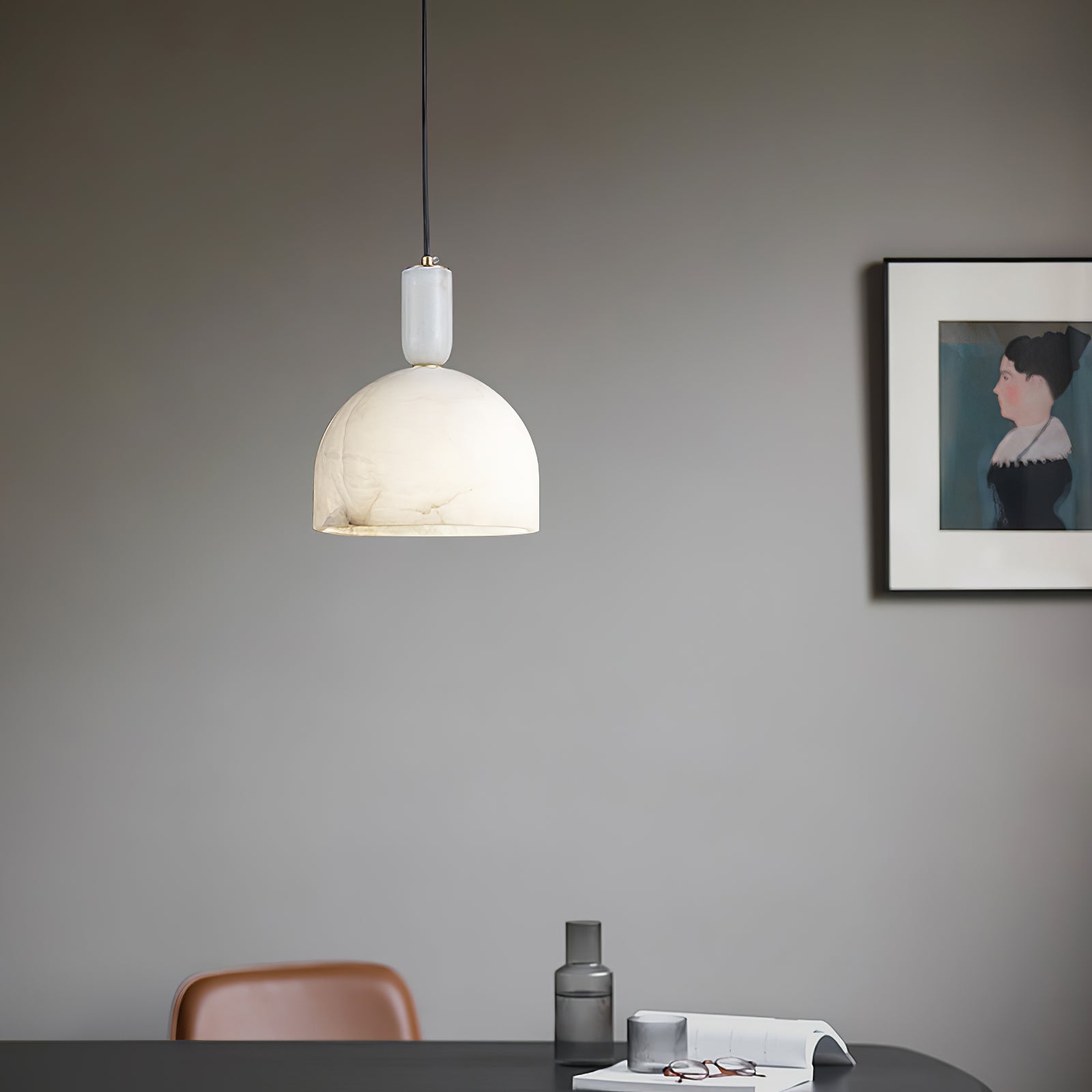 Culiror Minimalist Alabaster Pendant Light - Blowlighting