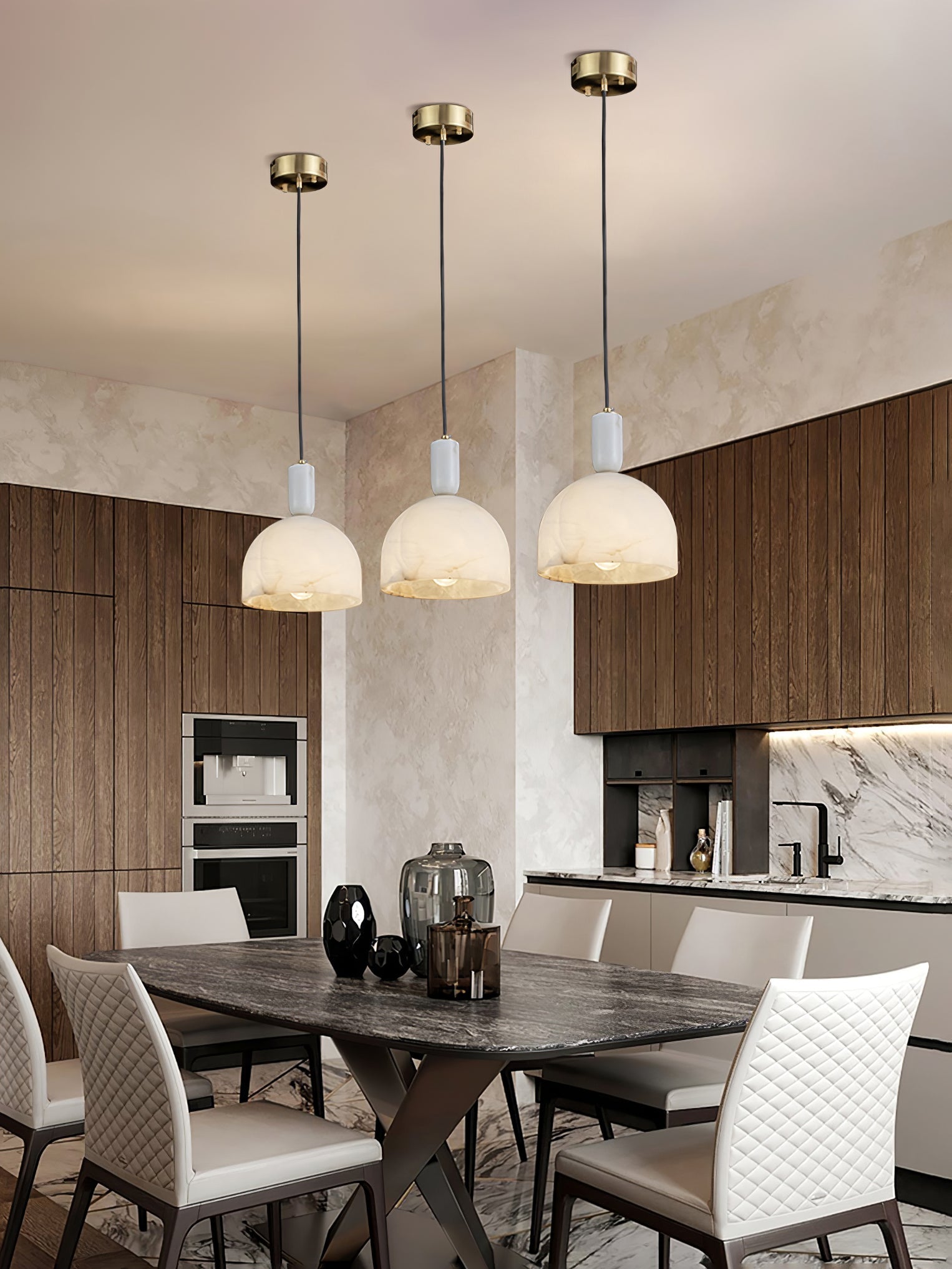 Culiror Minimalist Alabaster Pendant Light - Blowlighting