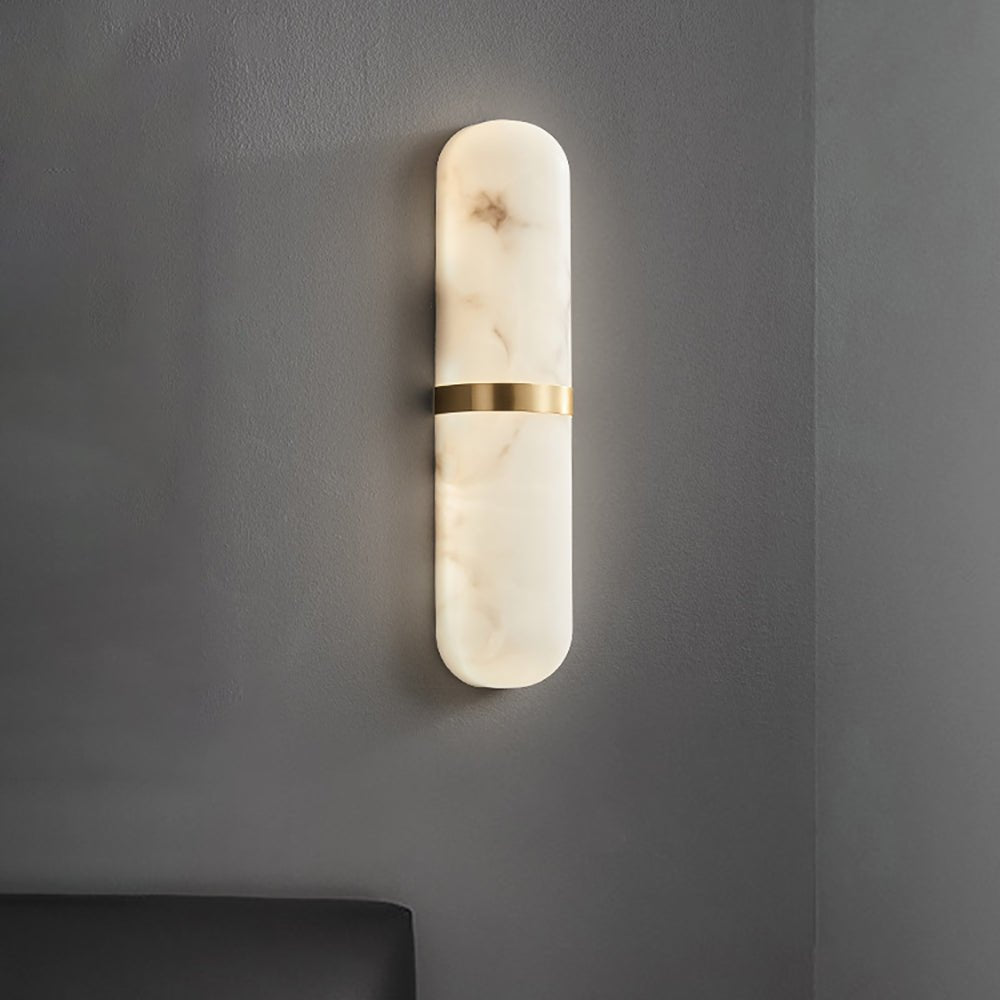 Vitheion Minimalist Alabaster Wall Light - Blowlighting