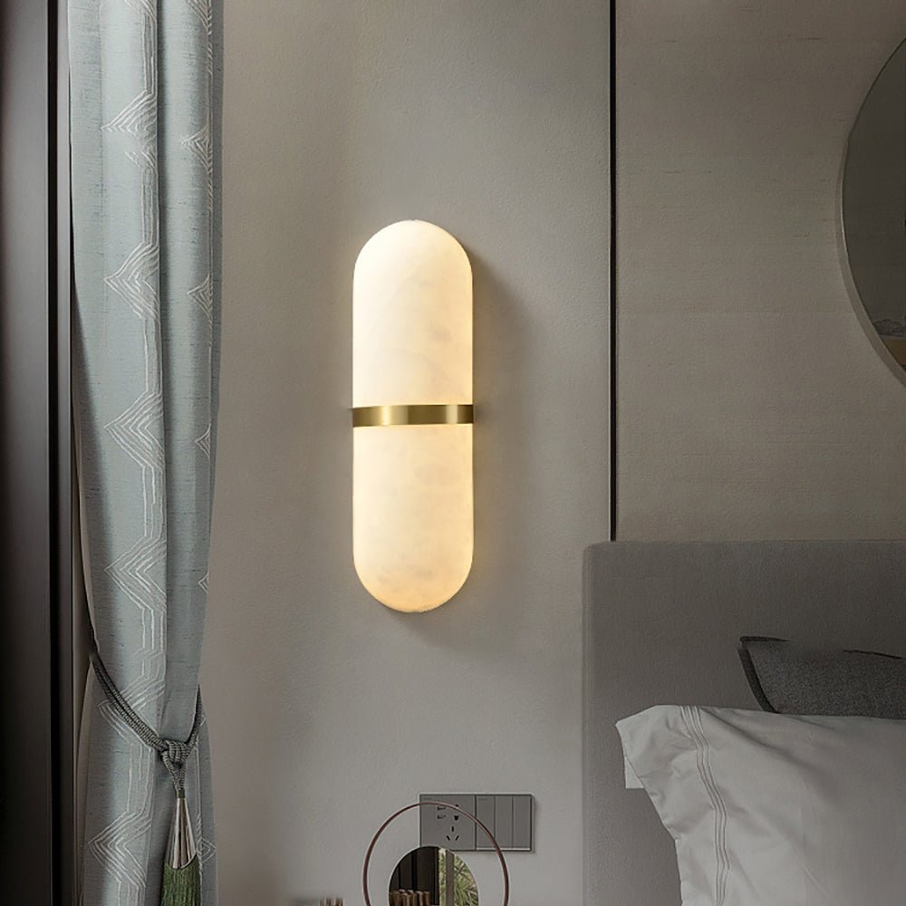 Vitheion Minimalist Alabaster Wall Light - Blowlighting