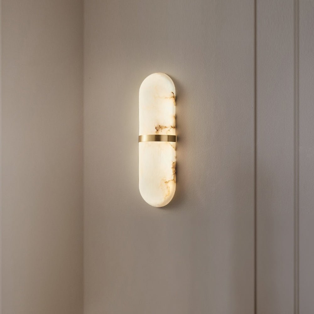 Vitheion Minimalist Alabaster Wall Light - Blowlighting