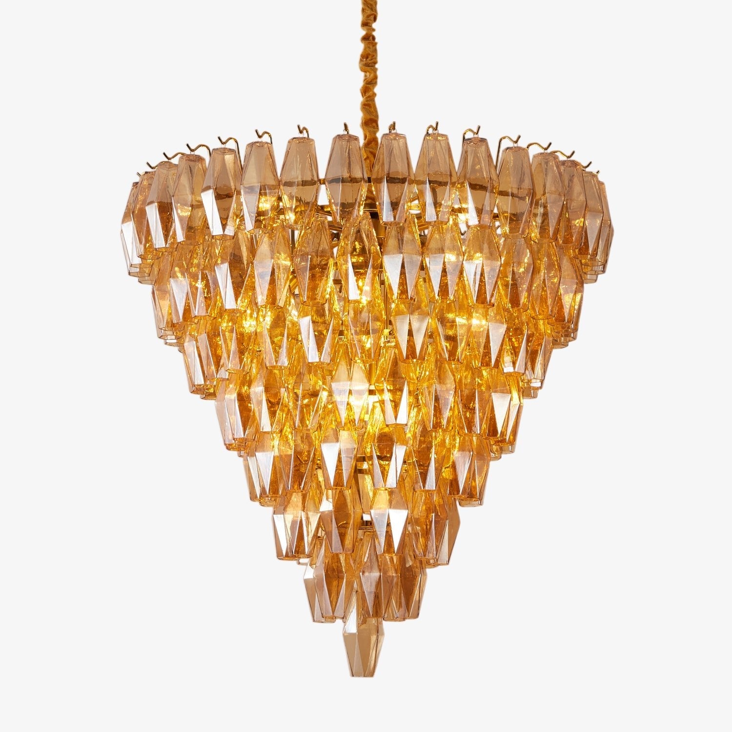 Aurora Chandelier Amber Empire Prism - Blowlighting