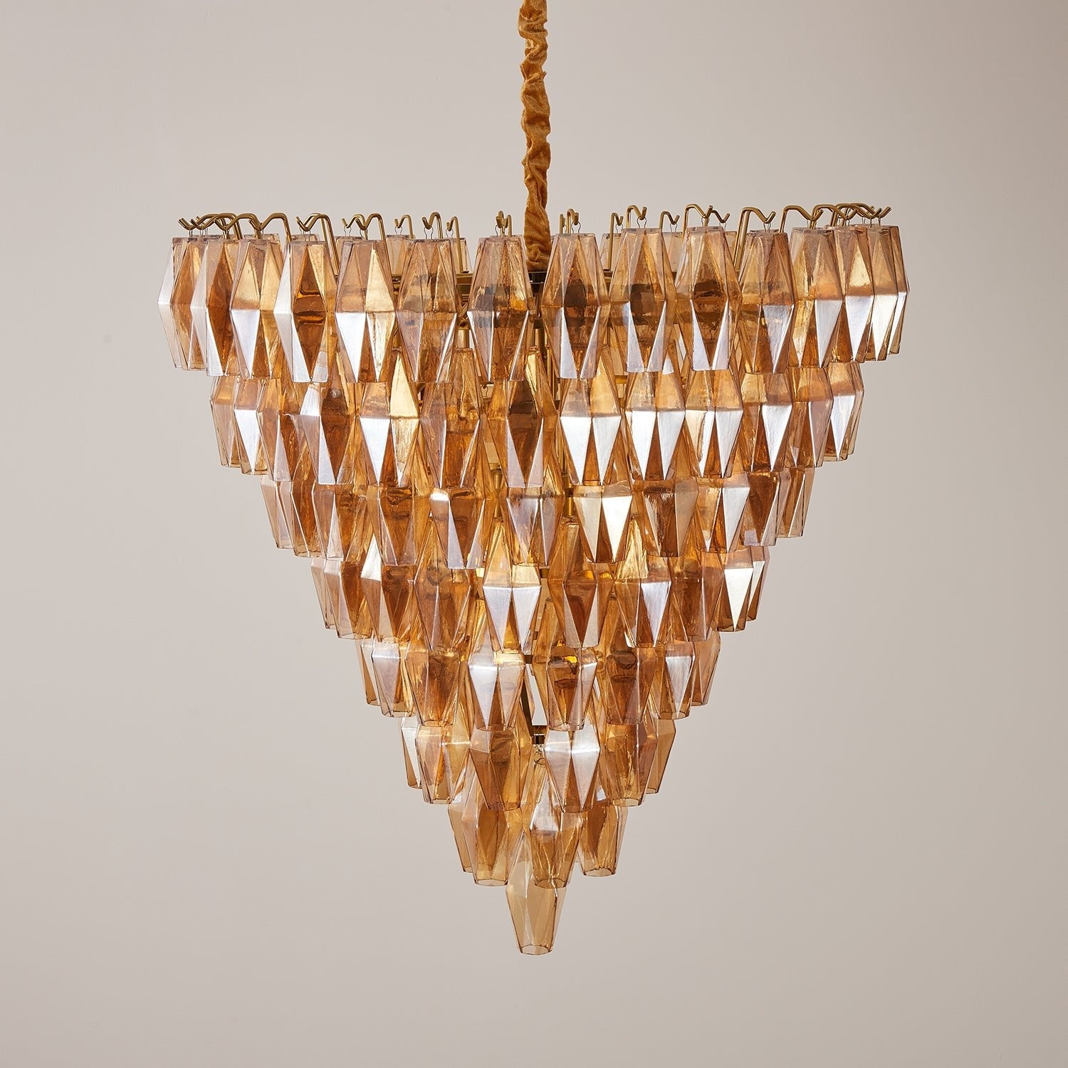 Aurora Chandelier Amber Empire Prism - Blowlighting