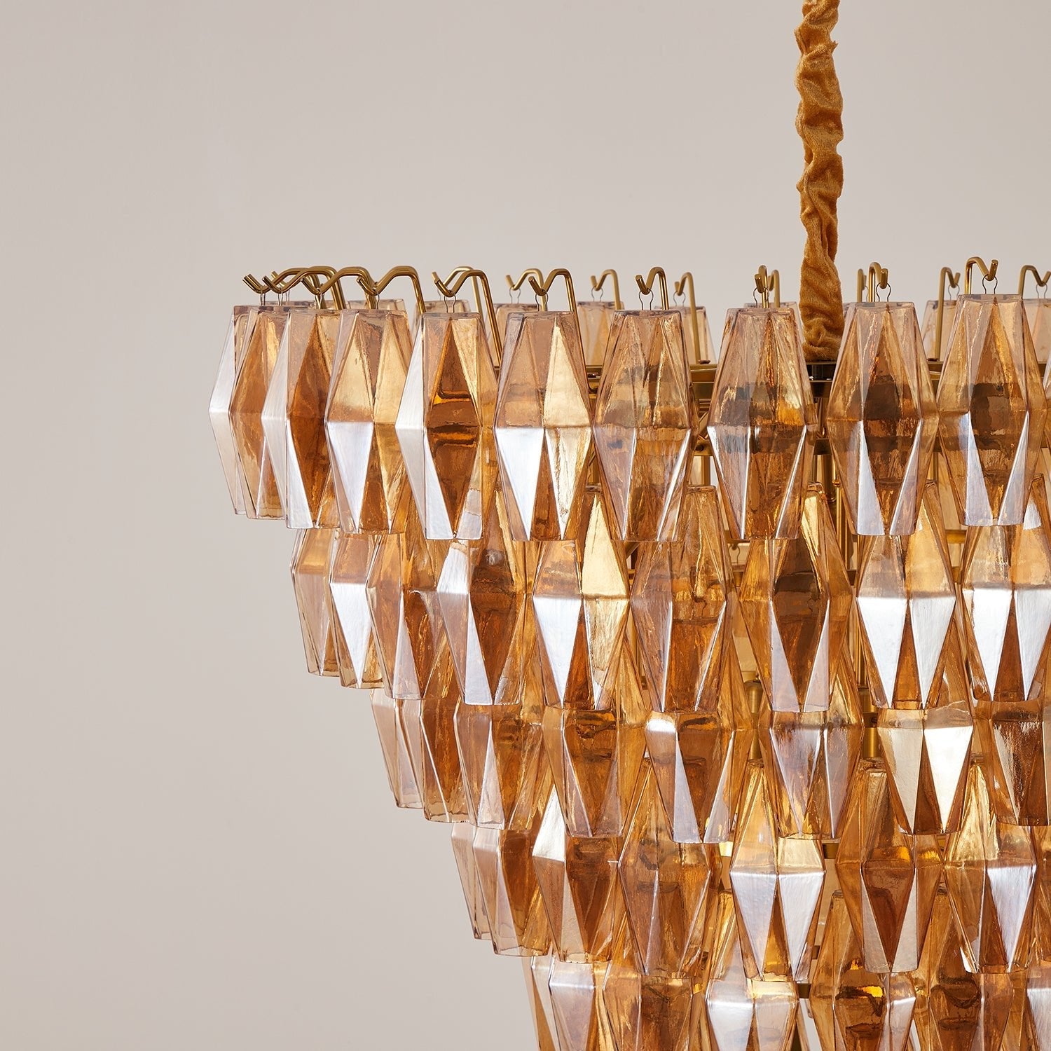 Aurora Chandelier Amber Empire Prism - Blowlighting