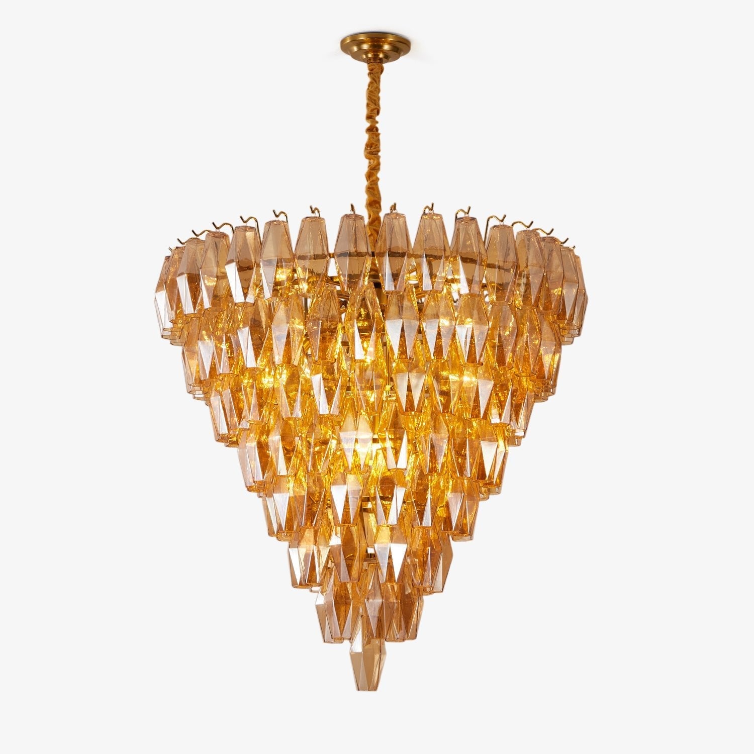Aurora Chandelier Amber Empire Prism - Blowlighting