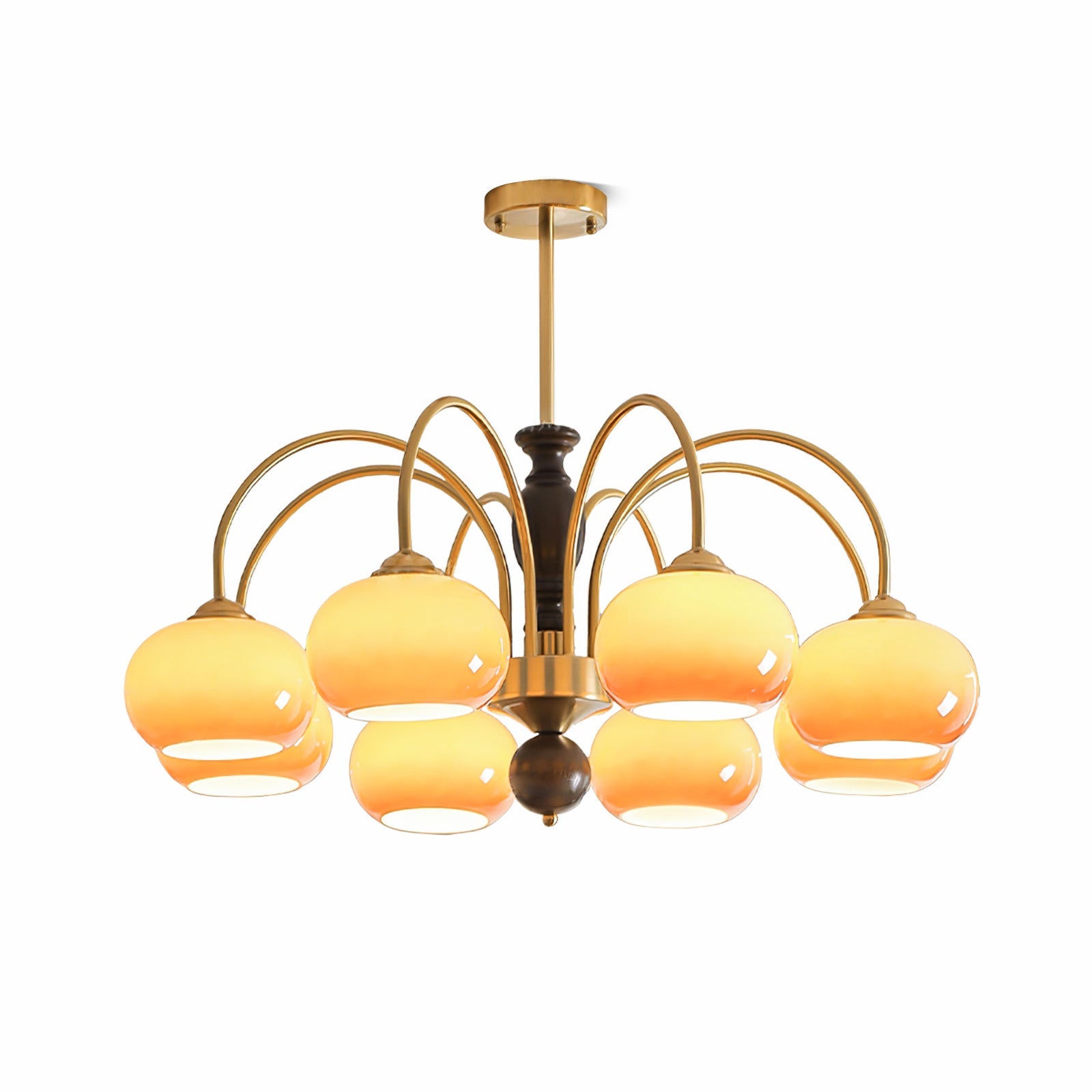 Aurora Chandelier Amberly Arch Curved Arms - Blowlighting