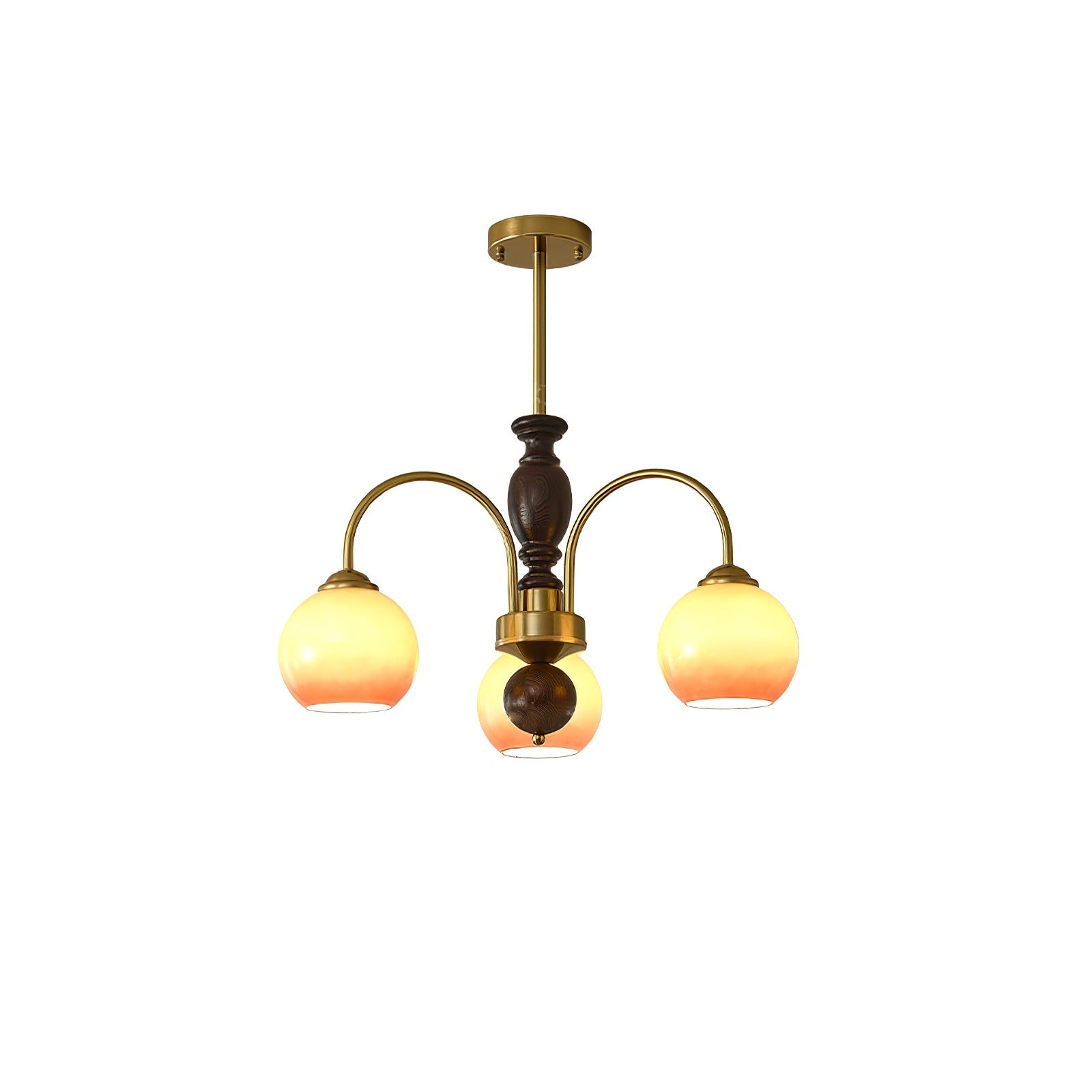 Aurora Chandelier Amberly Arch Curved Arms - Blowlighting