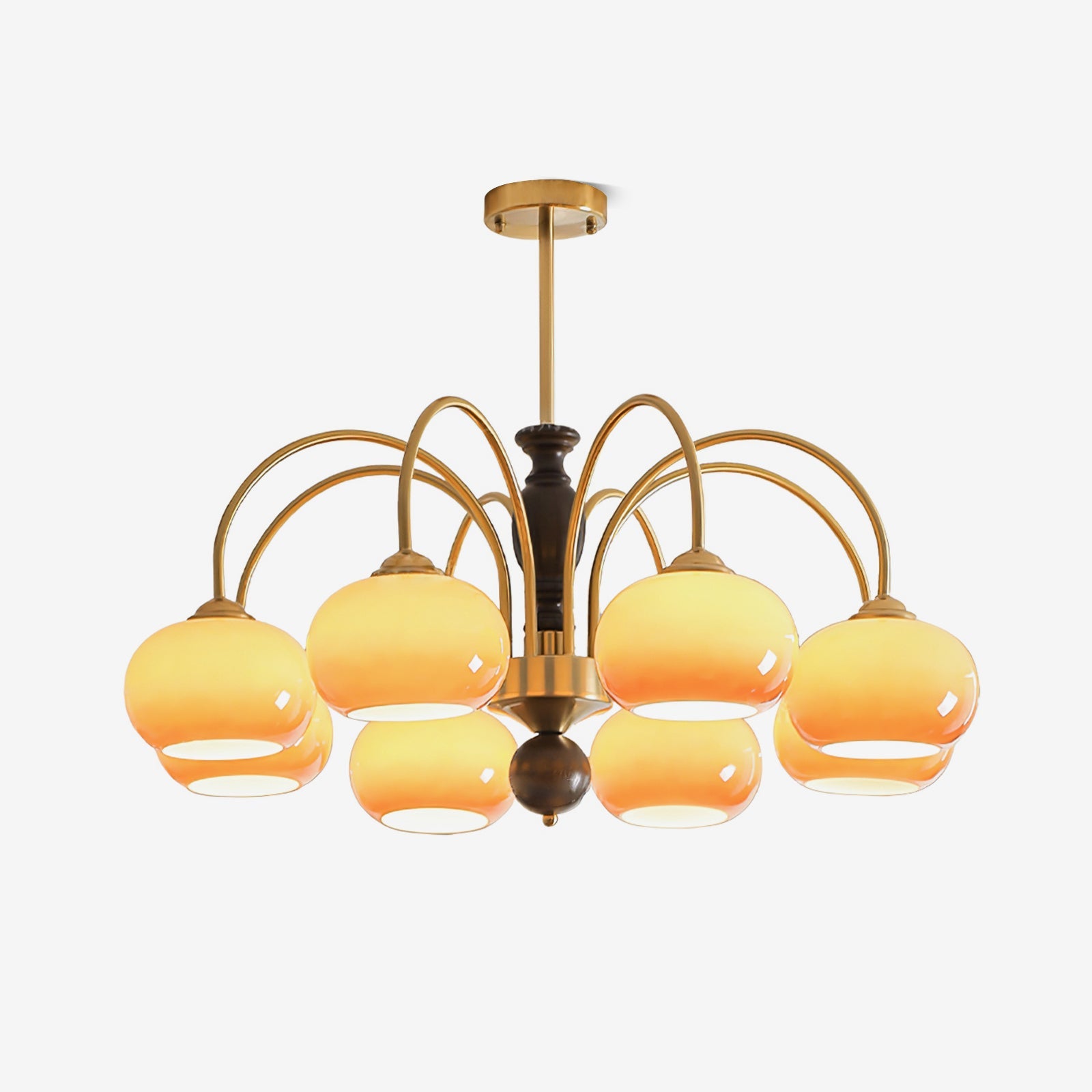 Aurora Chandelier Amberly Arch Curved Arms - Blowlighting