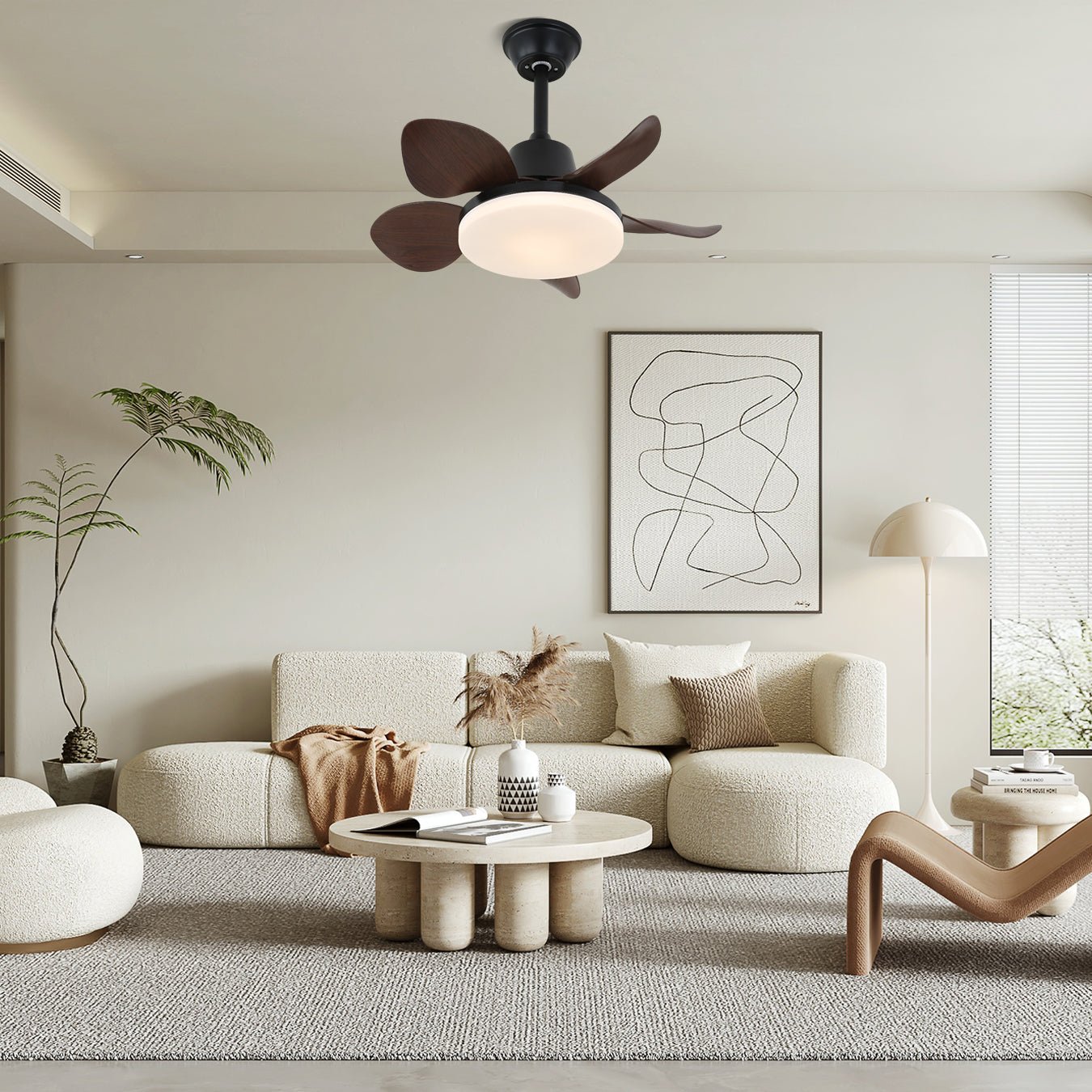 Veyra Modern Wood Ceiling Fan Light - Blowlighting