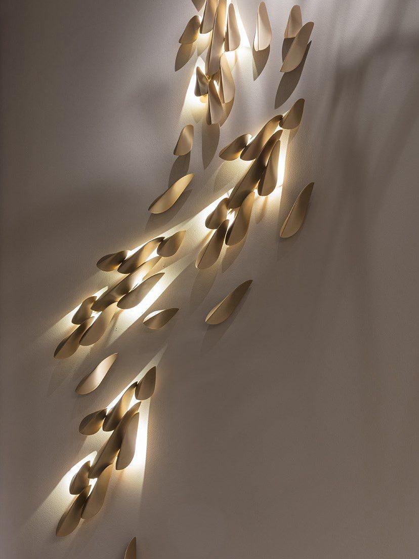 Avynis Abstract Brass Wall Light - Blowlighting