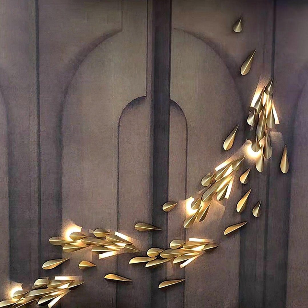 Avynis Abstract Brass Wall Light - Blowlighting