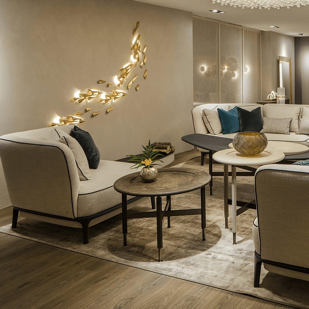 Avynis Abstract Brass Wall Light - Blowlighting