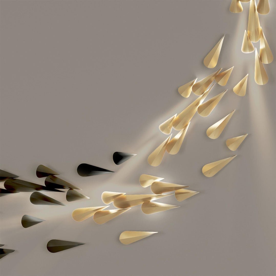 Avynis Abstract Brass Wall Light - Blowlighting