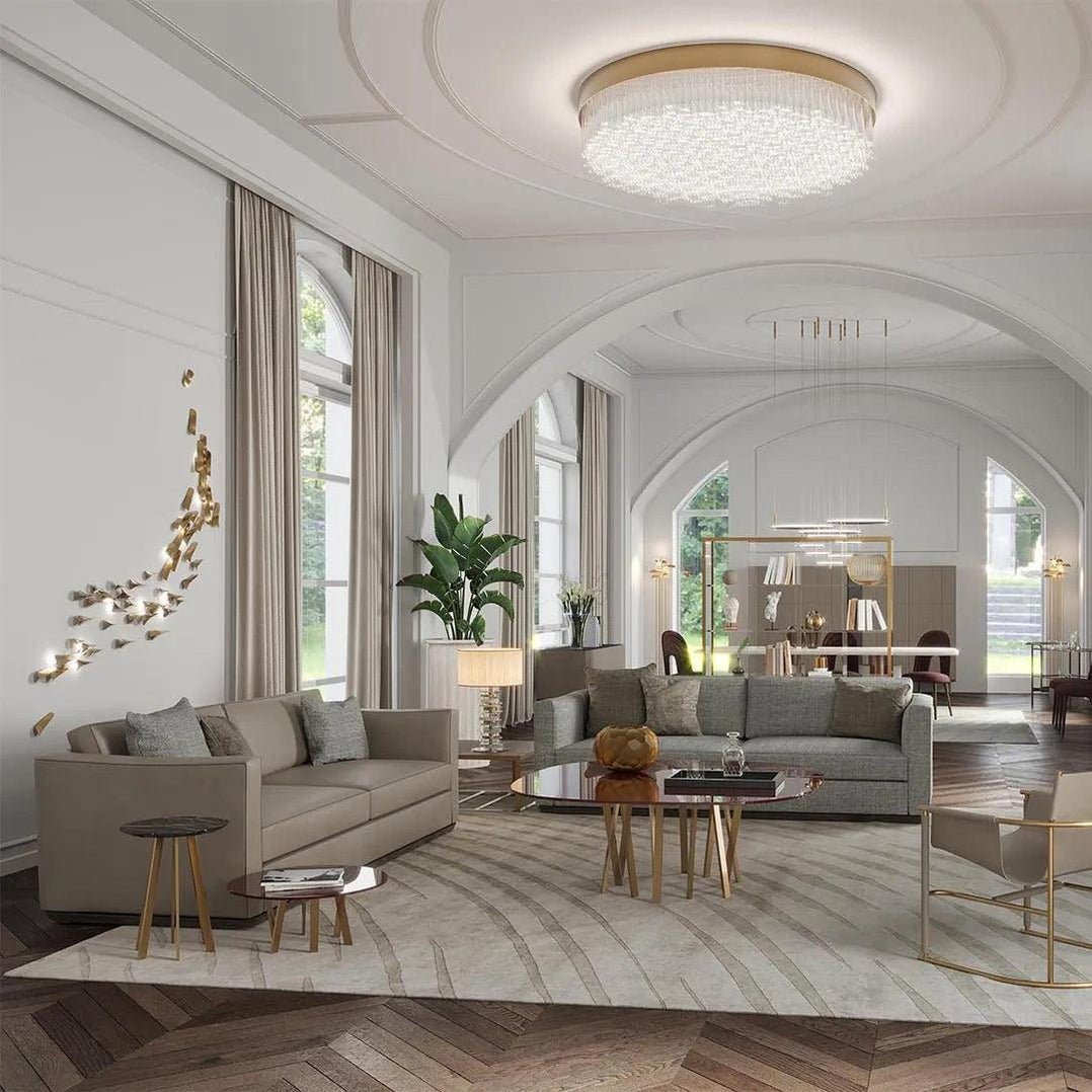 Avynis Abstract Brass Wall Light - Blowlighting