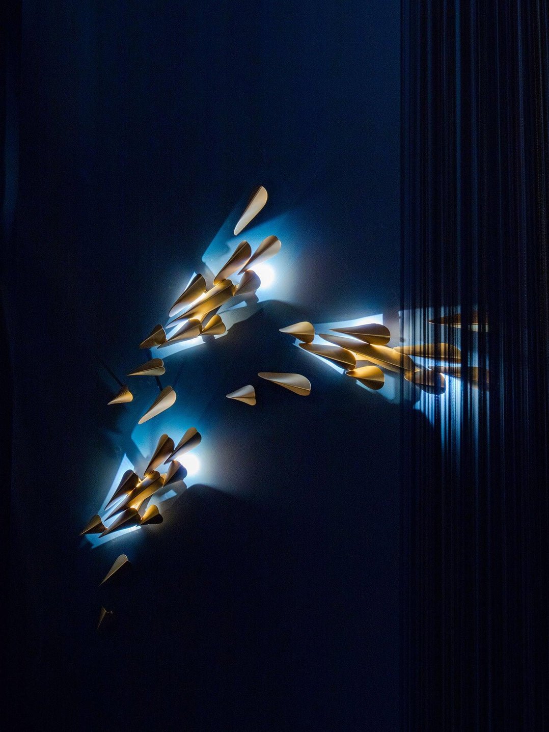 Avynis Abstract Brass Wall Light - Blowlighting