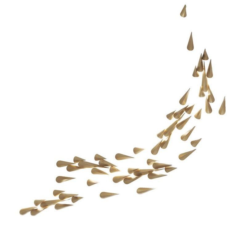 Avynis Abstract Brass Wall Light - Blowlighting