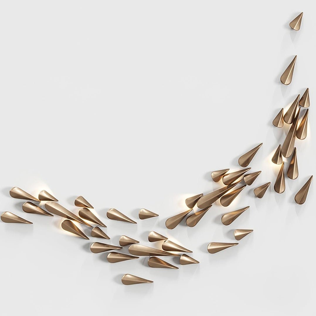 Avynis Abstract Brass Wall Light - Blowlighting