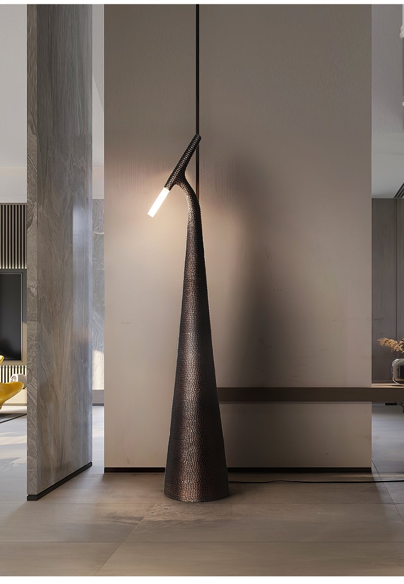 Sysolyra Textured Resin Floor Lamp - Blowlighting