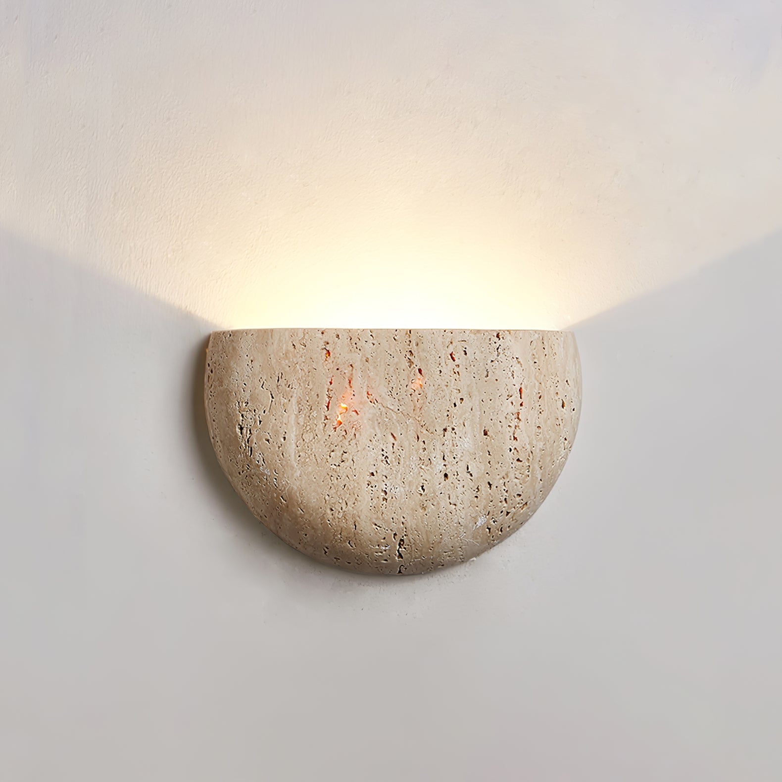 Armarel Half Moon Travertine Wall Light - Blowlighting