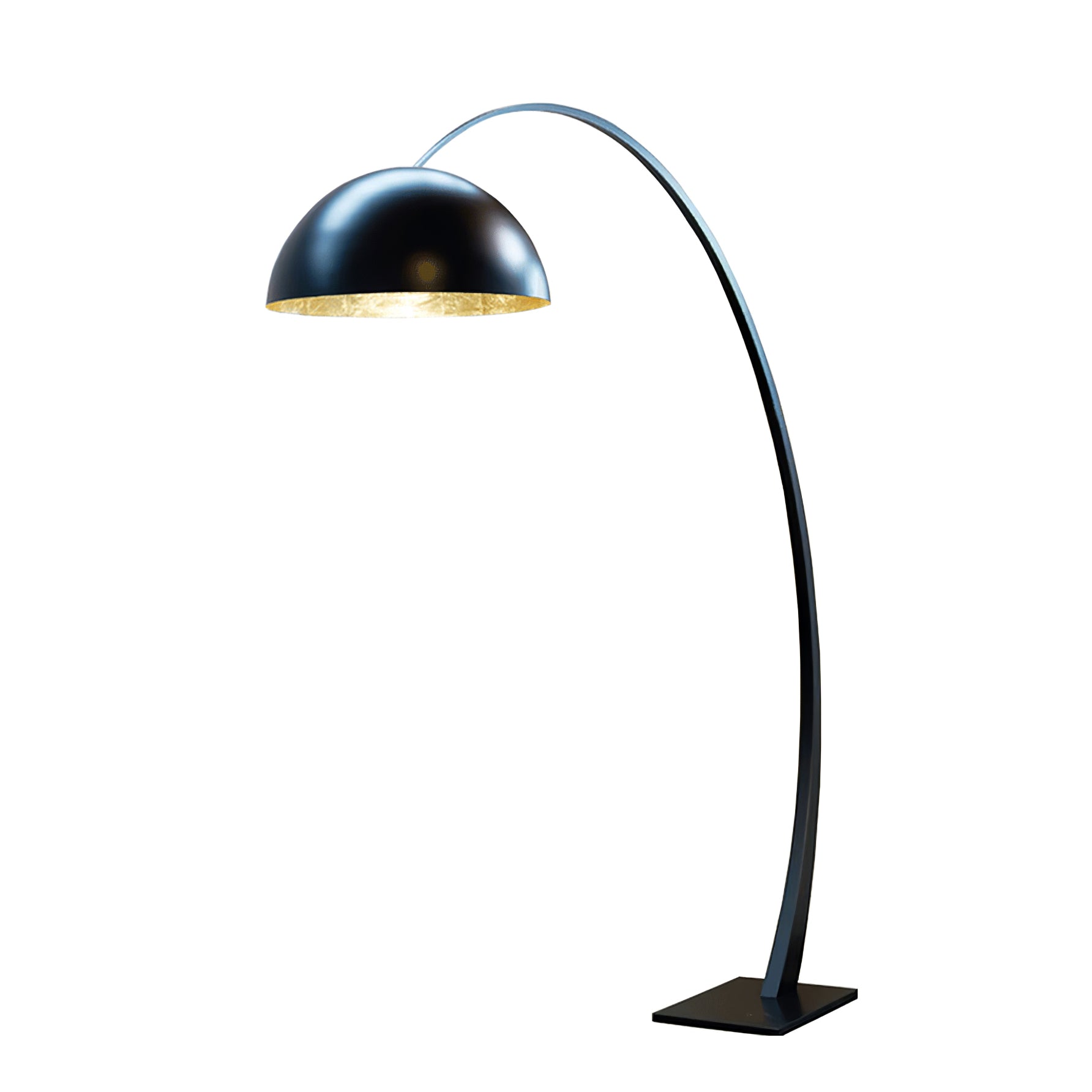 Cutalus Curved Black Metal Arc Floor Lamp - Blowlighting