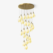 Caphayra Floral Ceramic Brass Chandelier - Blowlighting