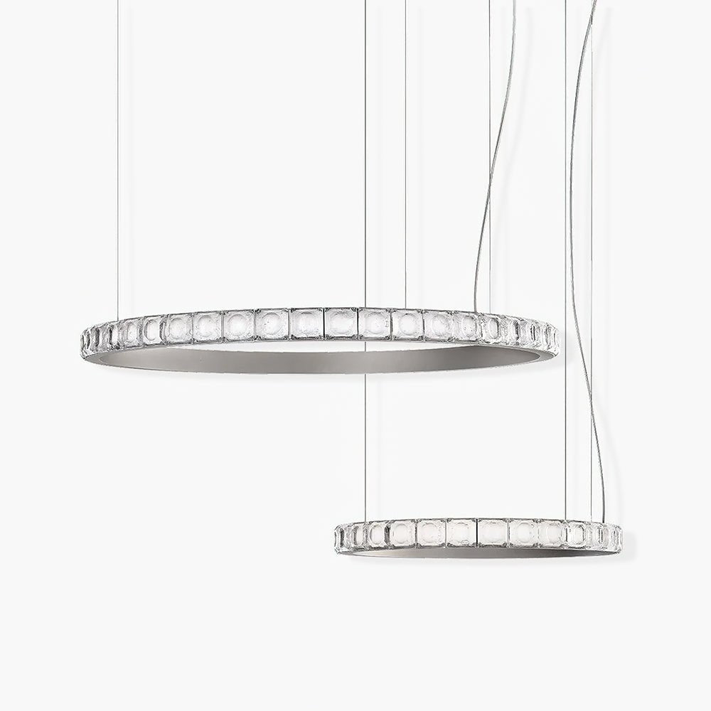 Avzorion Modern Minimalist Ring Glass Metal Chandelier - Blowlighting
