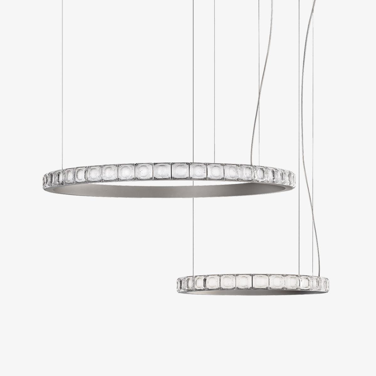 Avzorion Modern Minimalist Ring Glass Metal Chandelier - Blowlighting