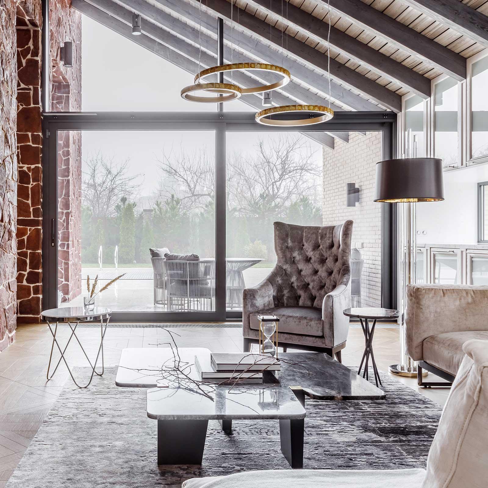 Avzorion Modern Minimalist Ring Glass Metal Chandelier - Blowlighting