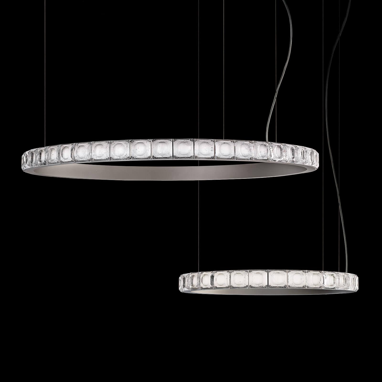Avzorion Modern Minimalist Ring Glass Metal Chandelier - Blowlighting