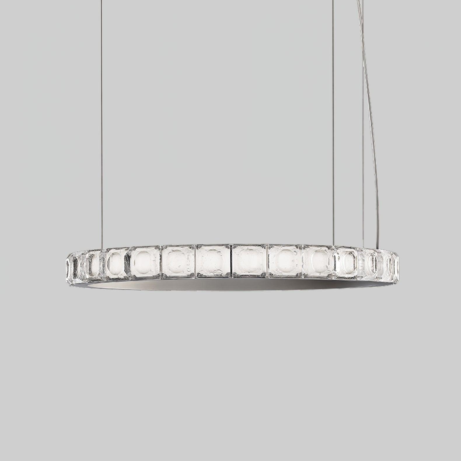 Avzorion Modern Minimalist Ring Glass Metal Chandelier - Blowlighting