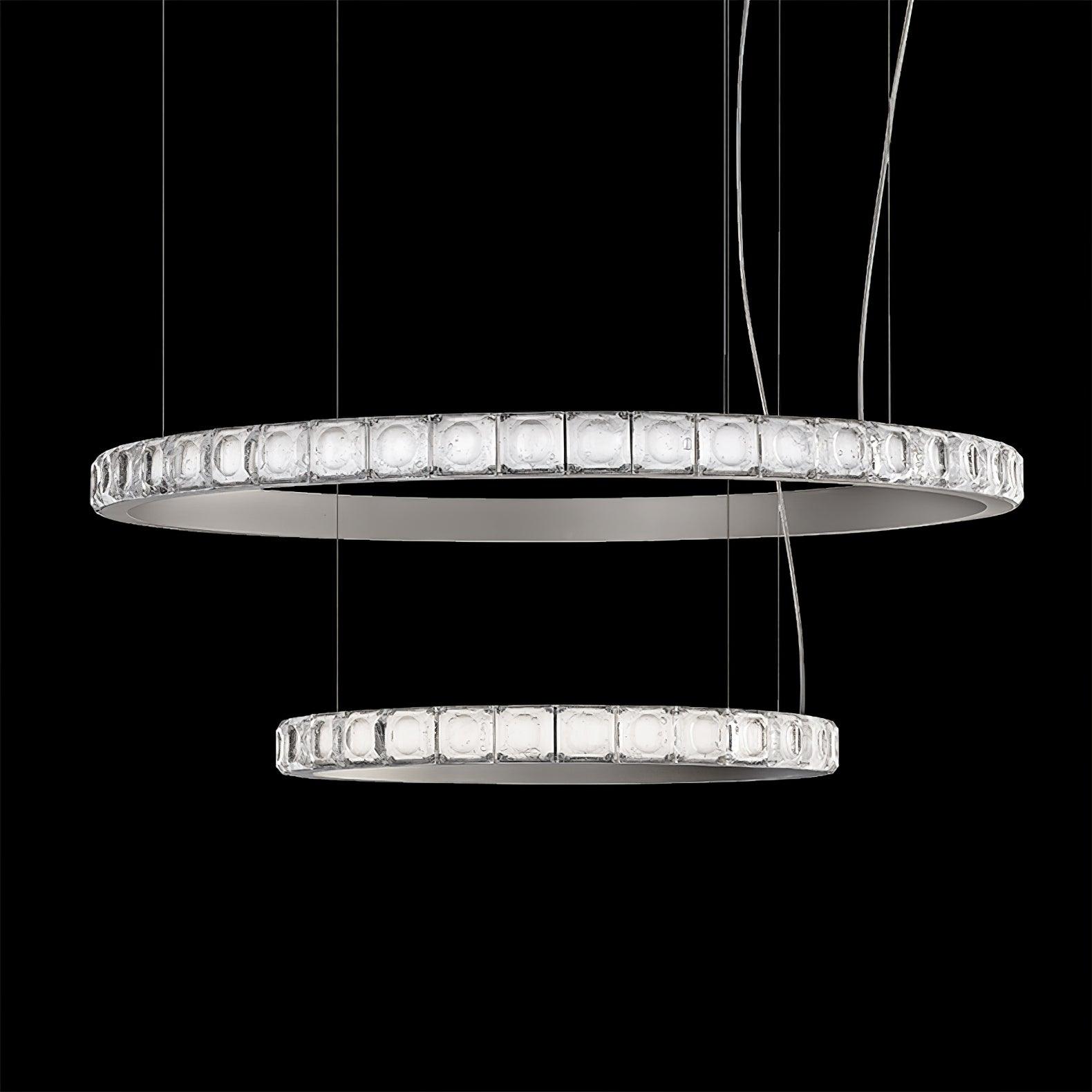 Avzorion Modern Minimalist Ring Glass Metal Chandelier - Blowlighting