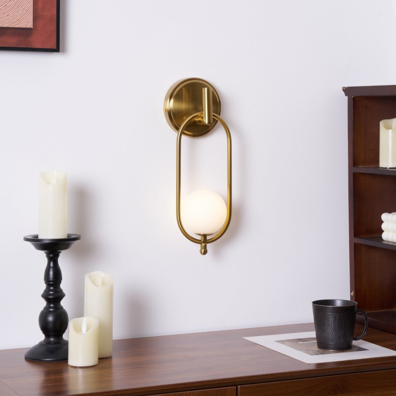 Cumirisra Modern Minimalist Brass Glass Wall Light - Blowlighting