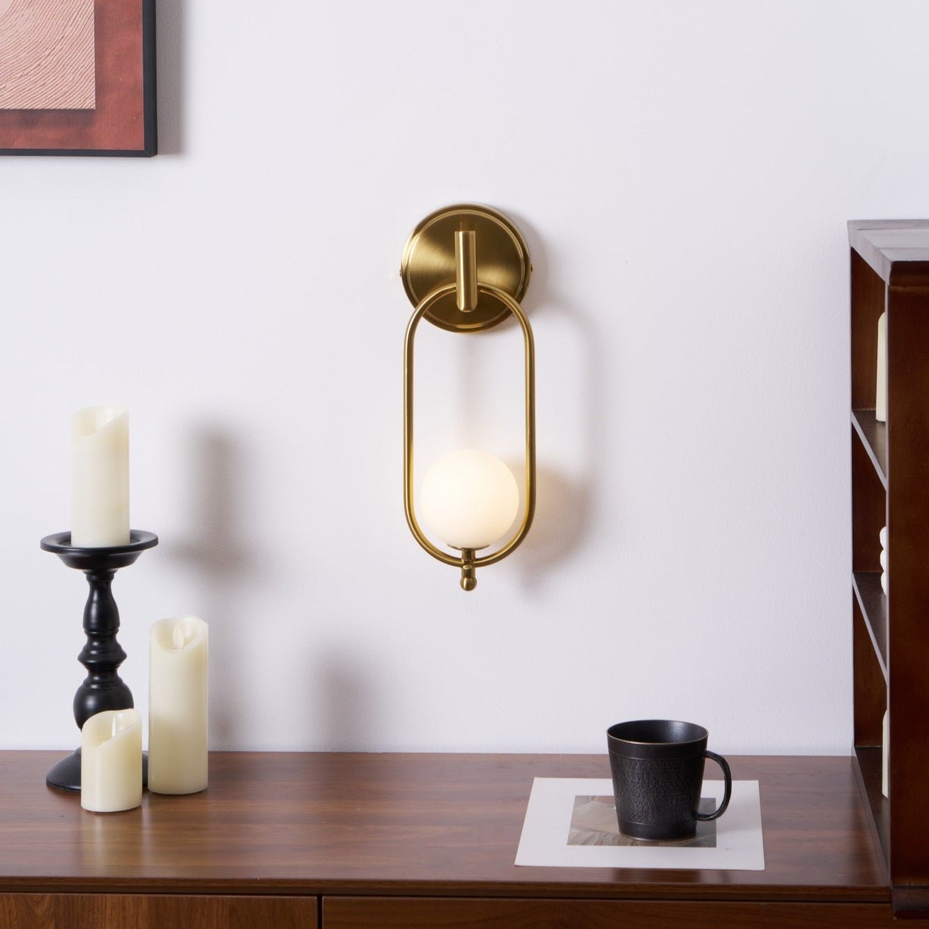 Cumirisra Modern Minimalist Brass Glass Wall Light - Blowlighting