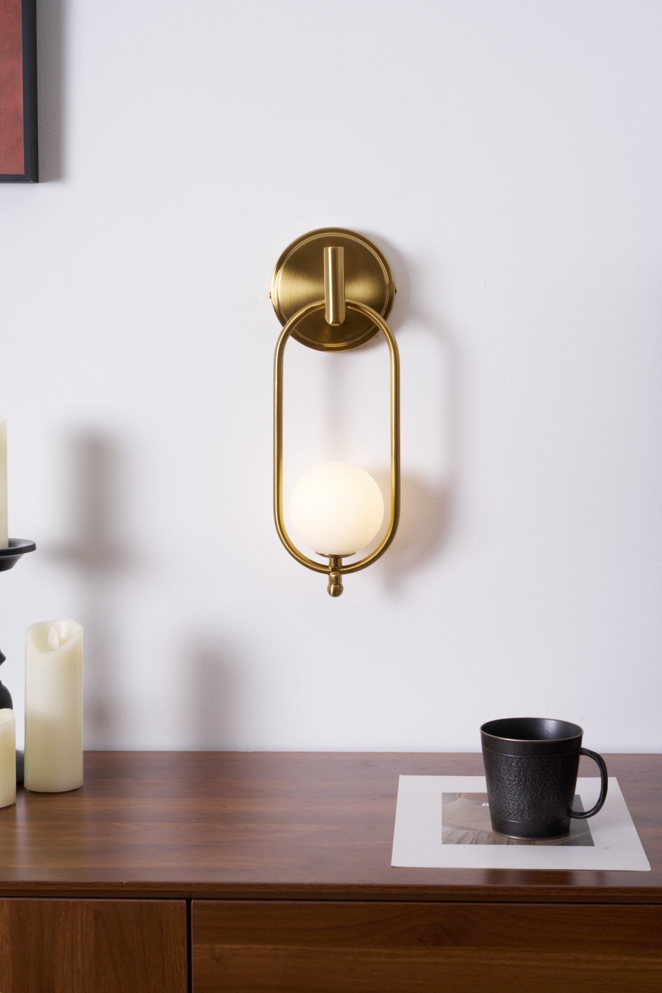Cumirisra Modern Minimalist Brass Glass Wall Light - Blowlighting