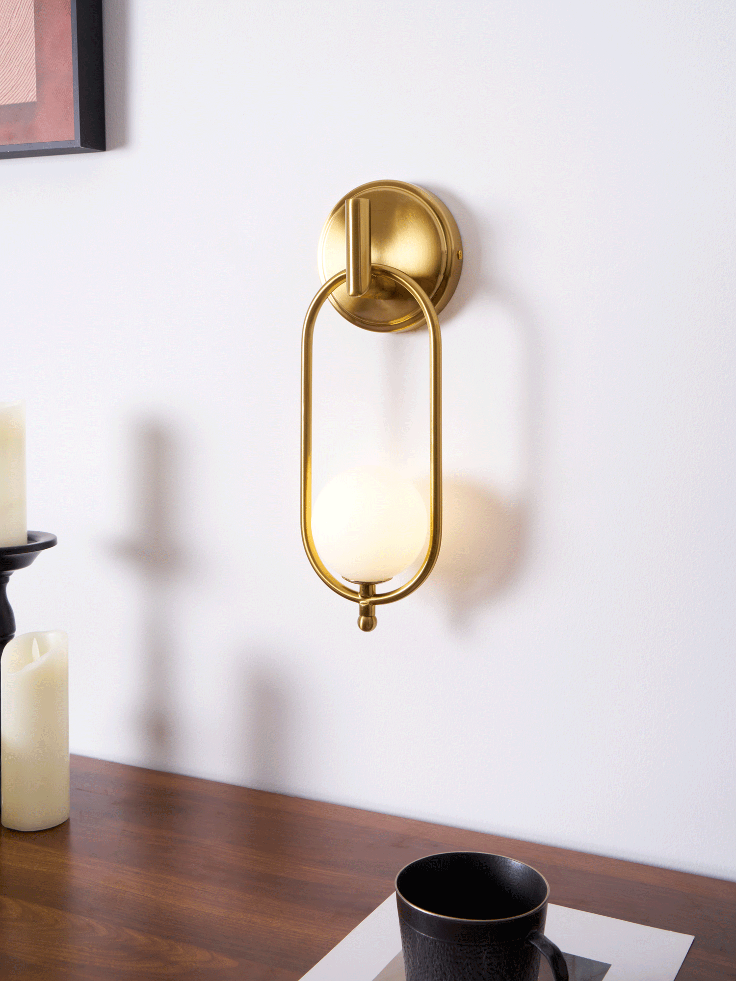 Cumirisra Modern Minimalist Brass Glass Wall Light - Blowlighting