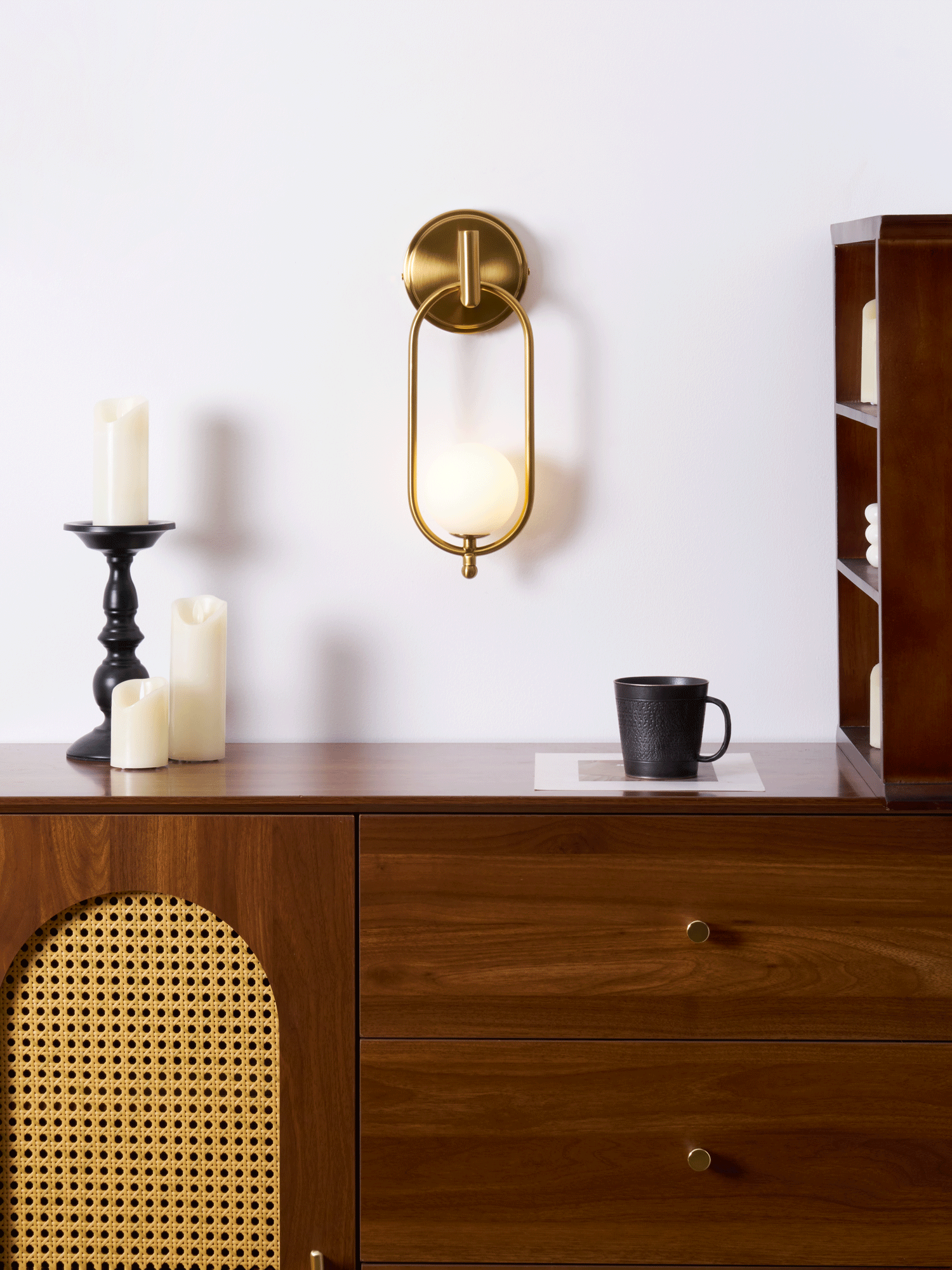 Cumirisra Modern Minimalist Brass Glass Wall Light - Blowlighting