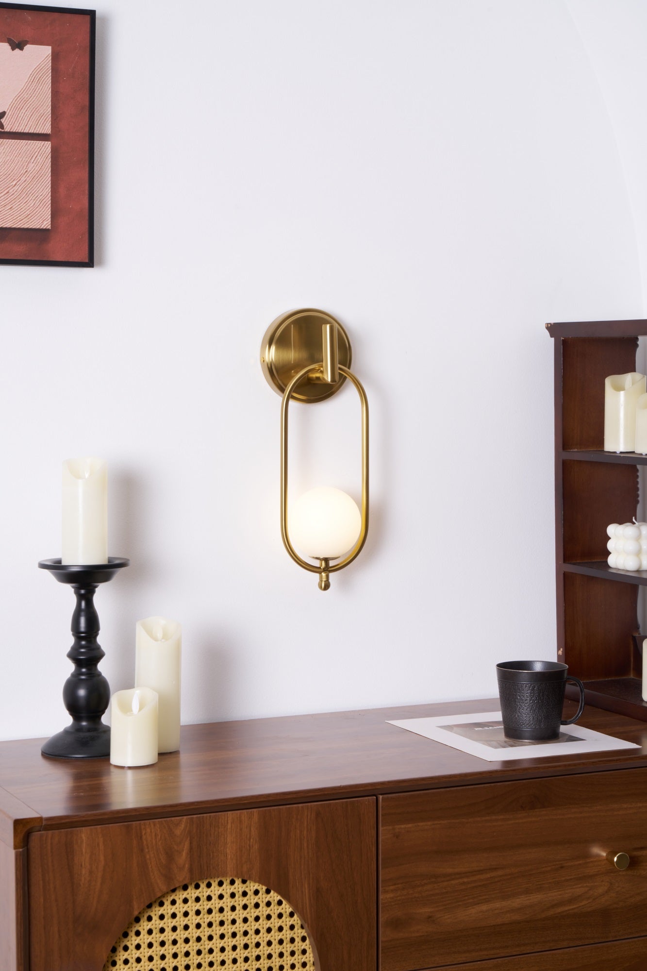 Cumirisra Modern Minimalist Brass Glass Wall Light - Blowlighting