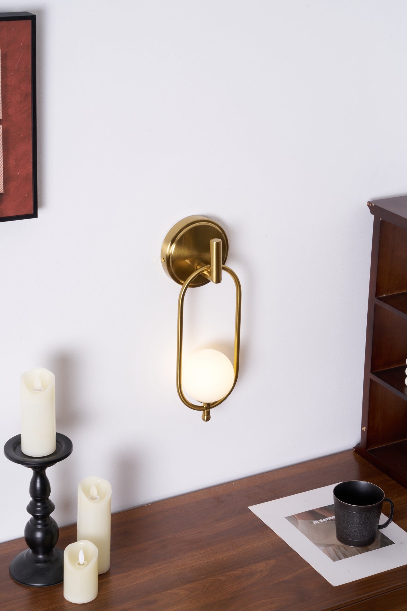 Cumirisra Modern Minimalist Brass Glass Wall Light - Blowlighting
