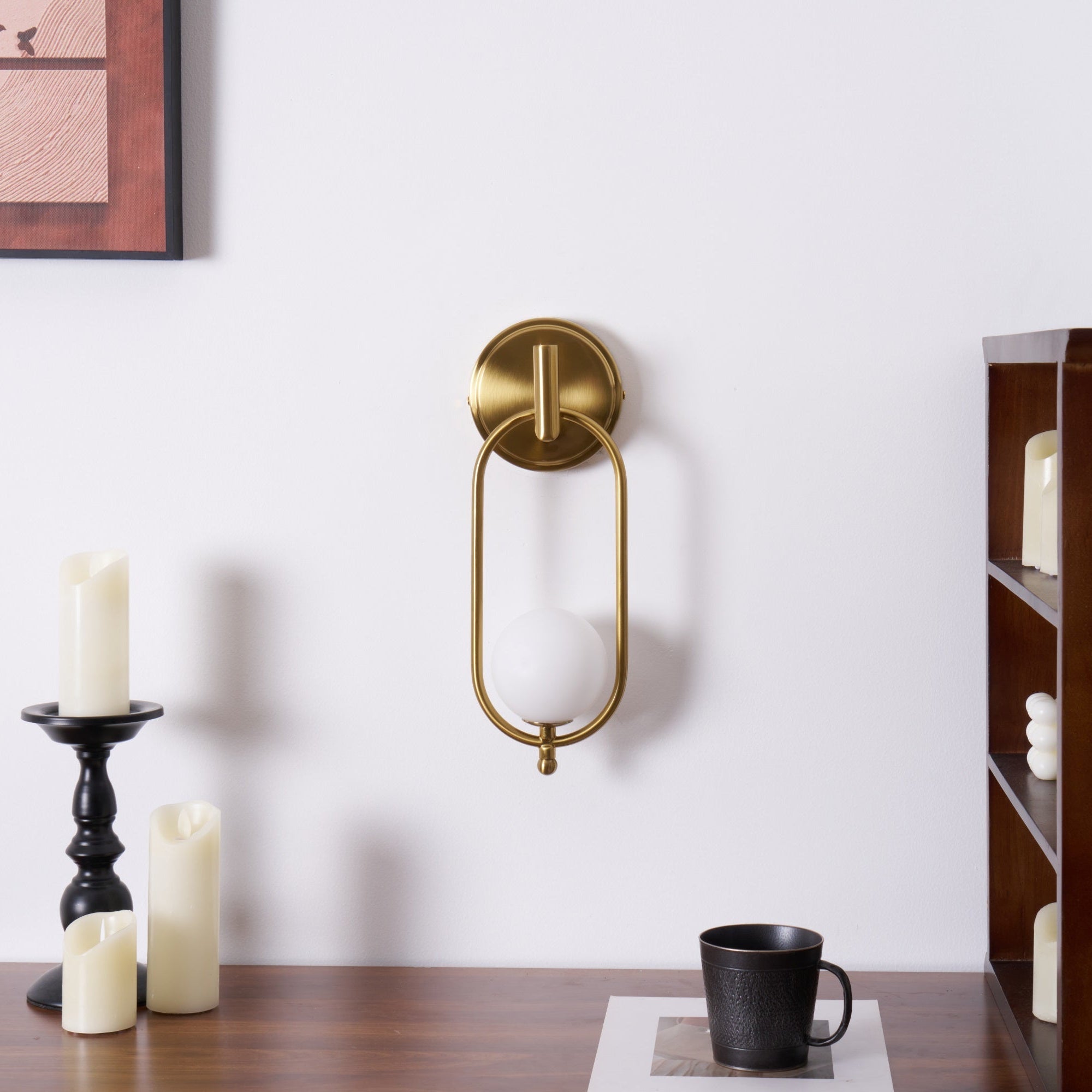 Cumirisra Modern Minimalist Brass Glass Wall Light - Blowlighting