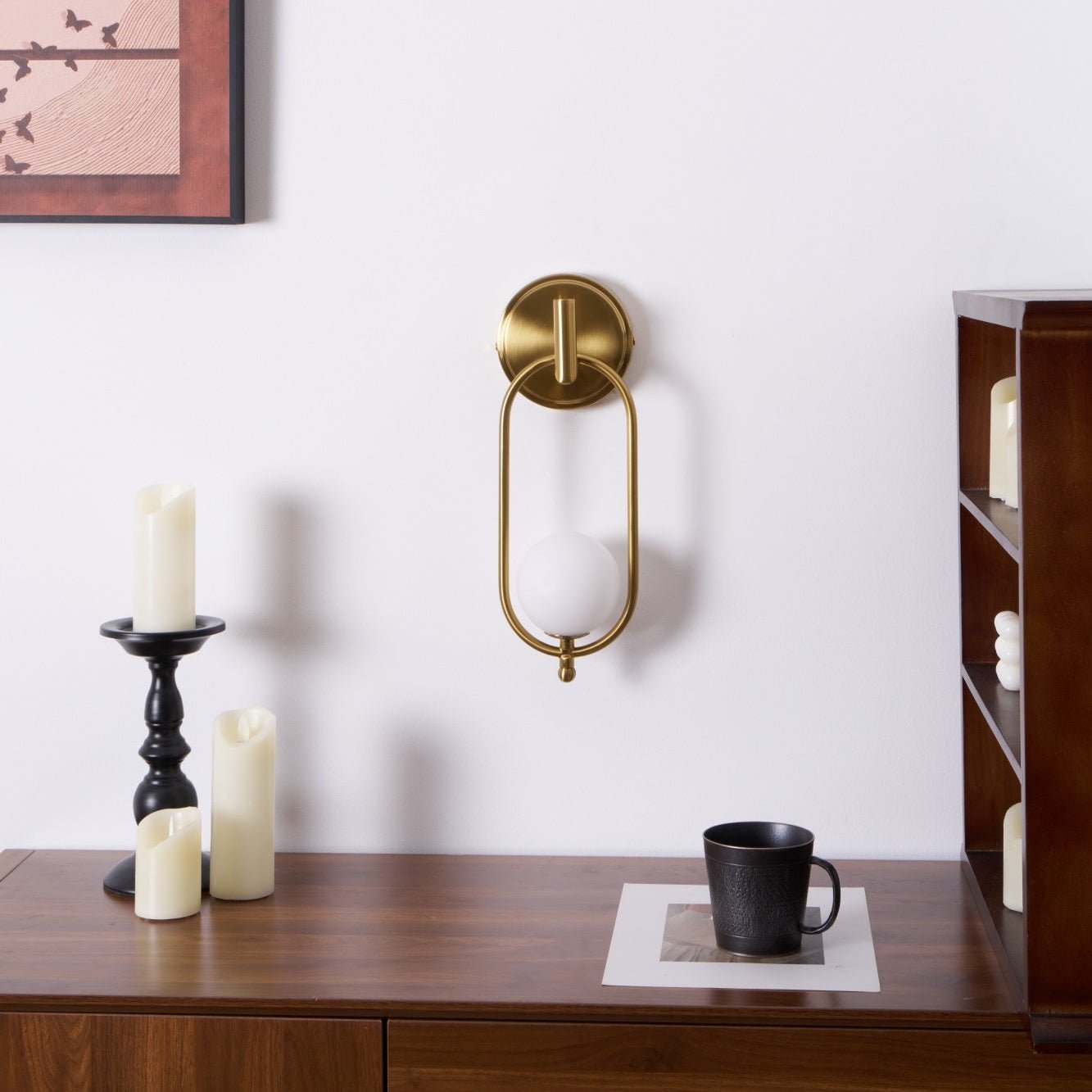 Cumirisra Modern Minimalist Brass Glass Wall Light - Blowlighting
