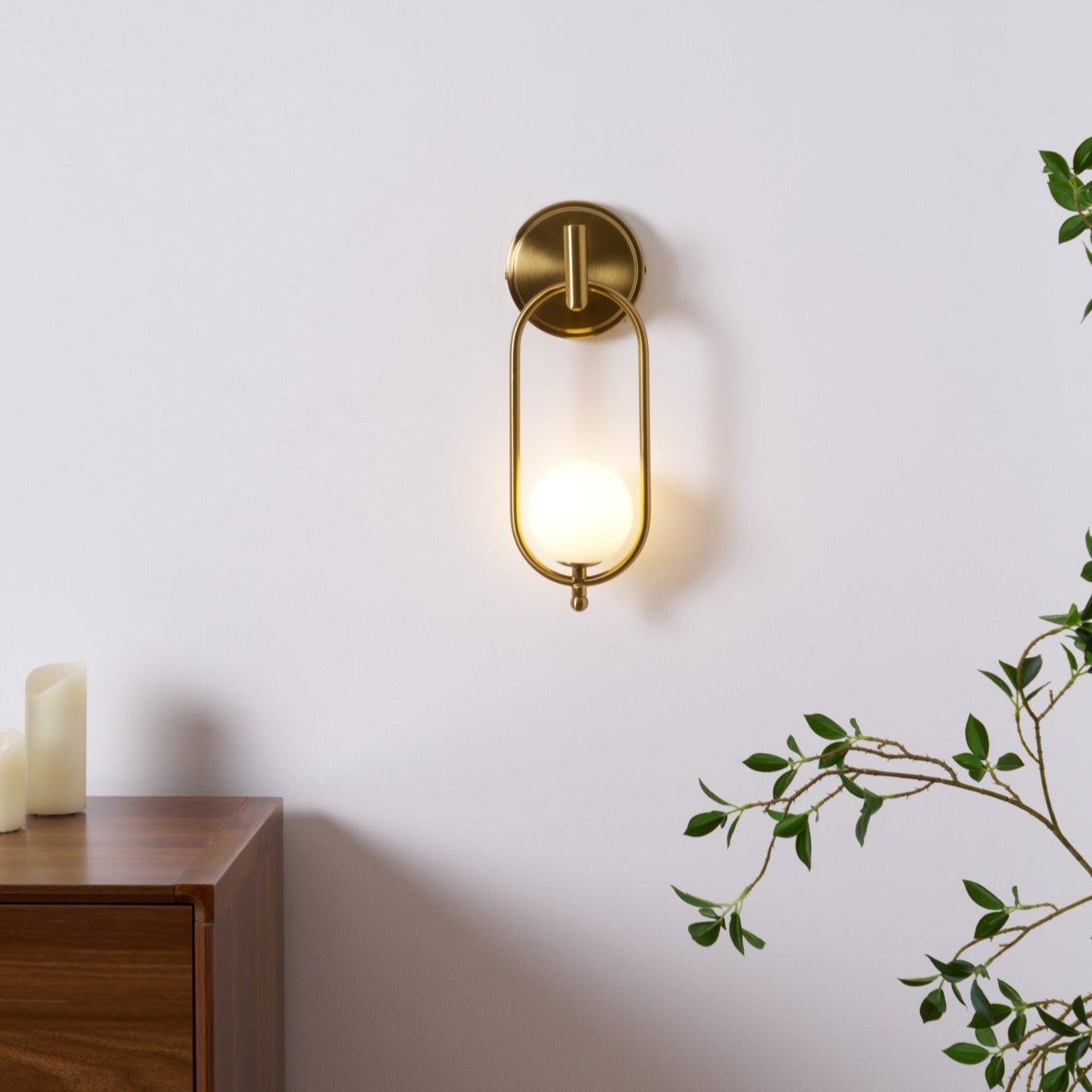 Cumirisra Modern Minimalist Brass Glass Wall Light - Blowlighting