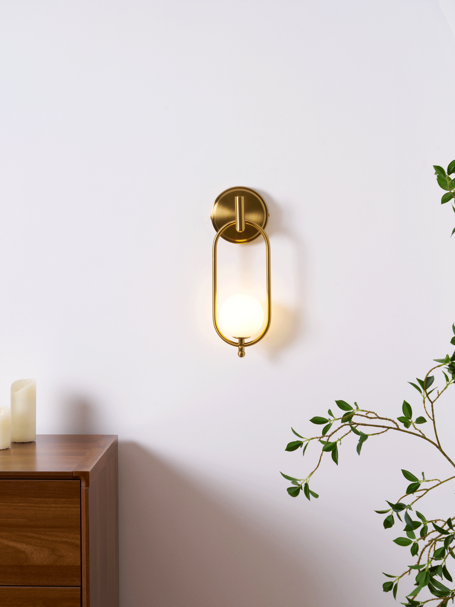 Cumirisra Modern Minimalist Brass Glass Wall Light - Blowlighting