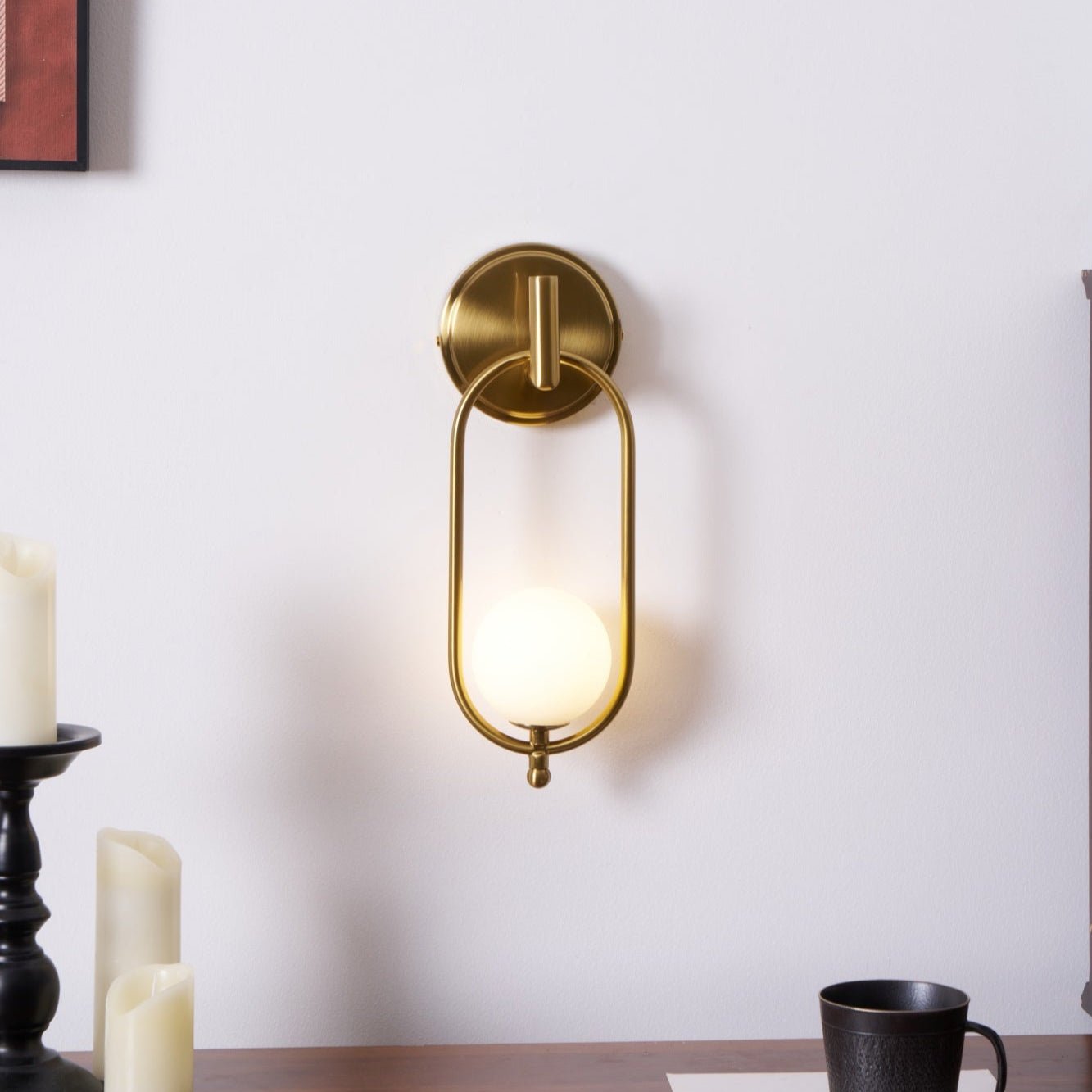 Cumirisra Modern Minimalist Brass Glass Wall Light - Blowlighting