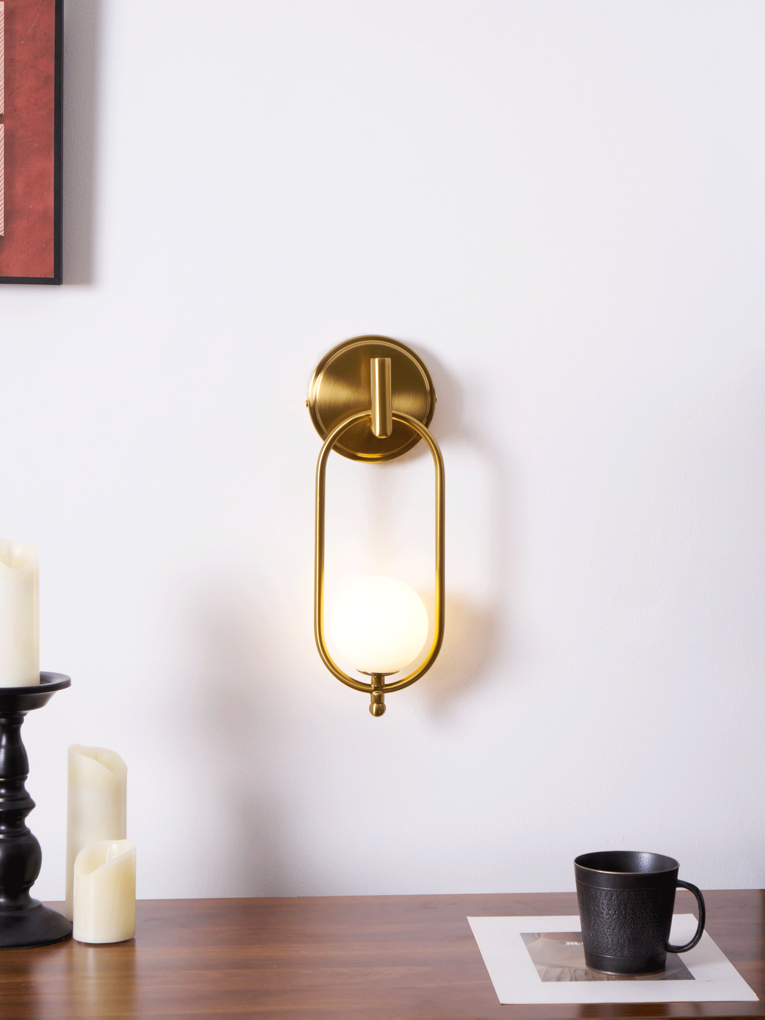 Cumirisra Modern Minimalist Brass Glass Wall Light - Blowlighting