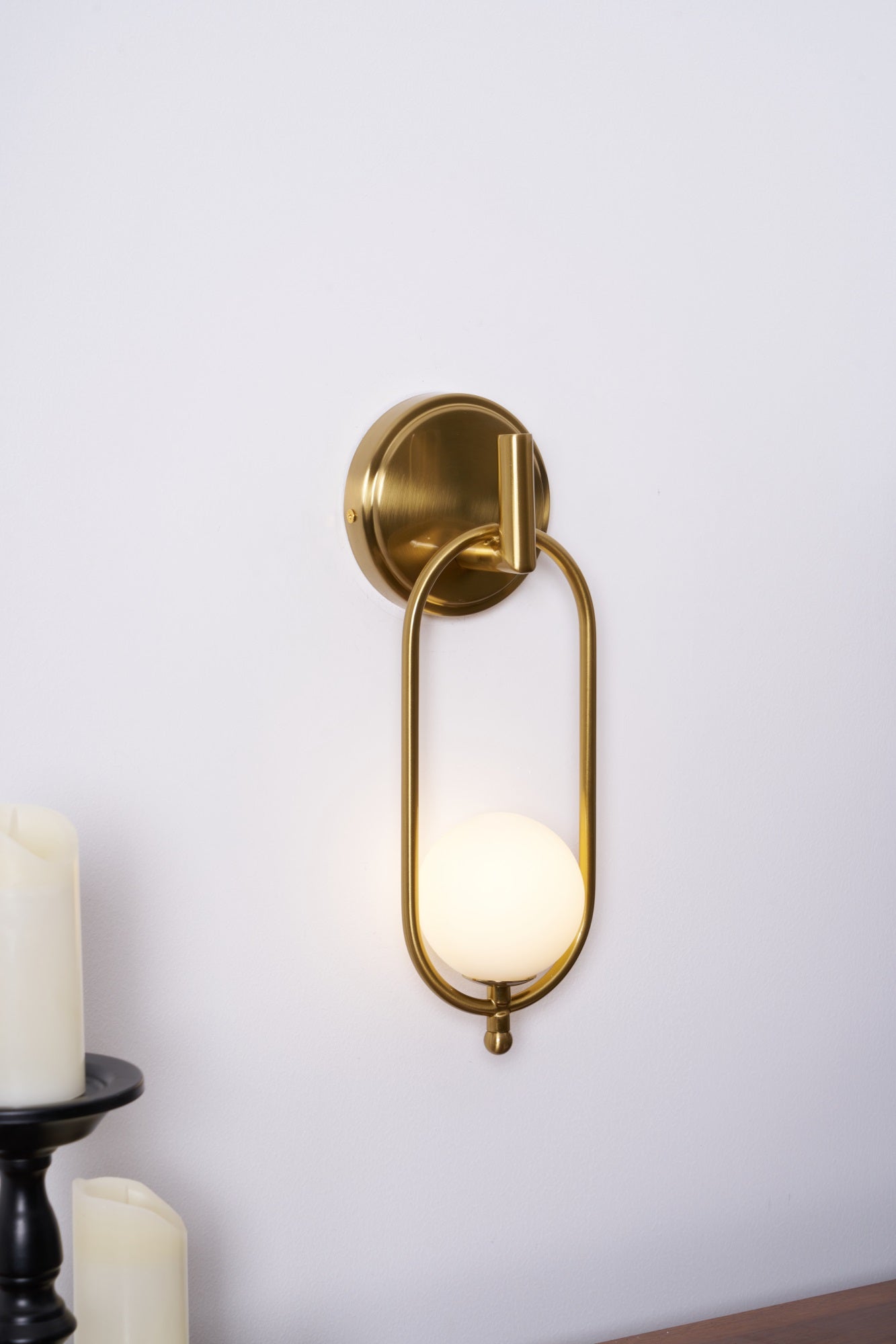 Cumirisra Modern Minimalist Brass Glass Wall Light - Blowlighting