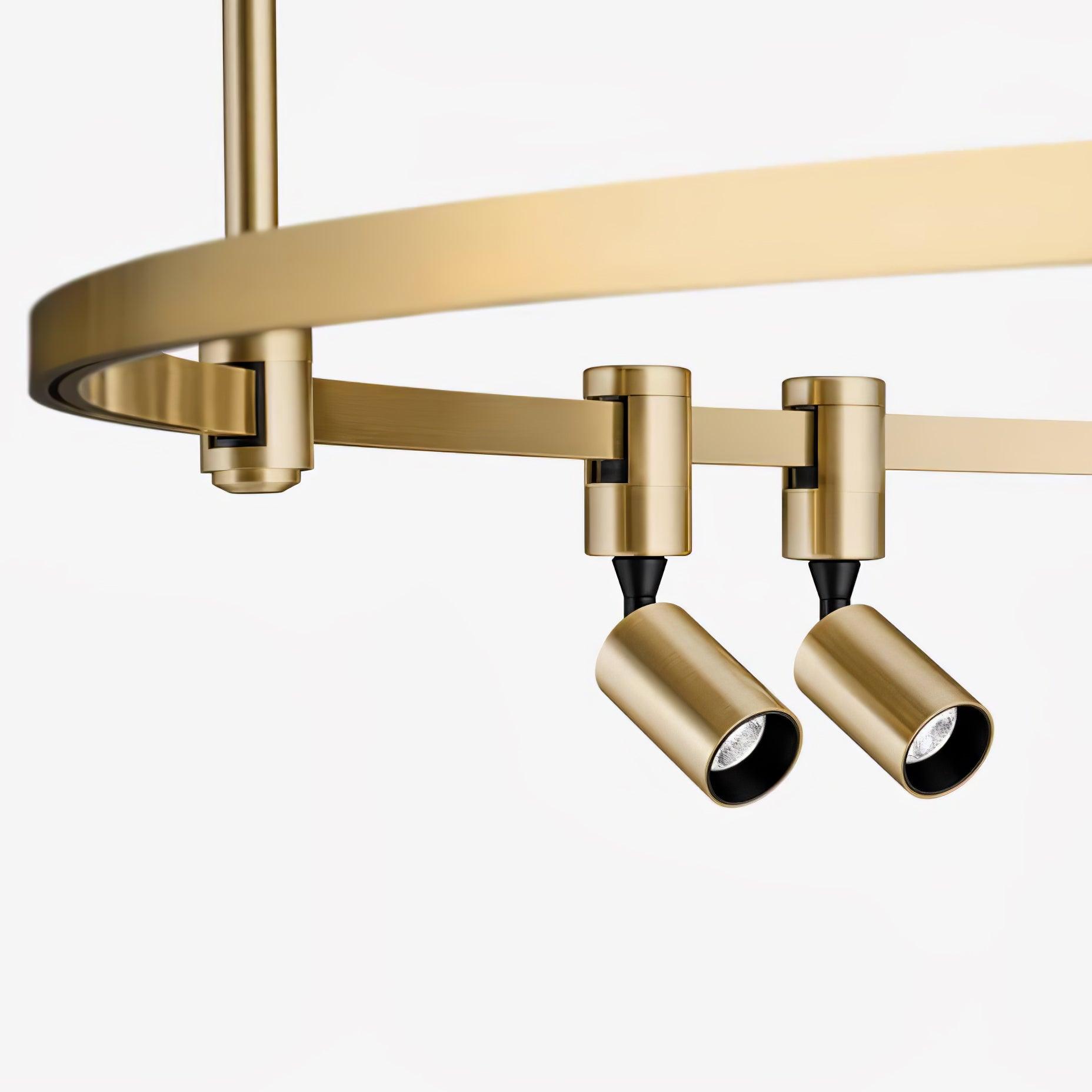 Ivrinir Ringed Brass Pendant Lamp - Blowlighting