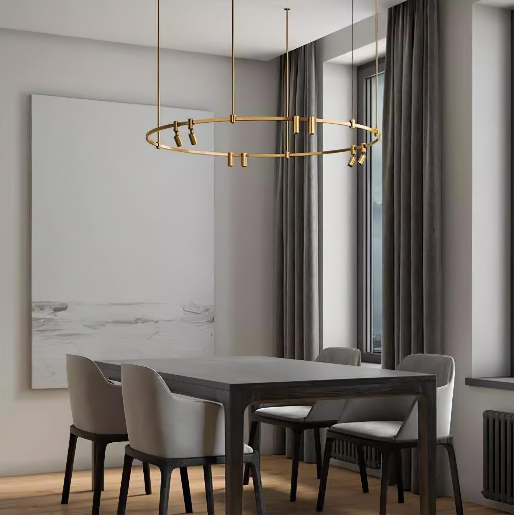 Ivrinir Ringed Brass Pendant Lamp - Blowlighting
