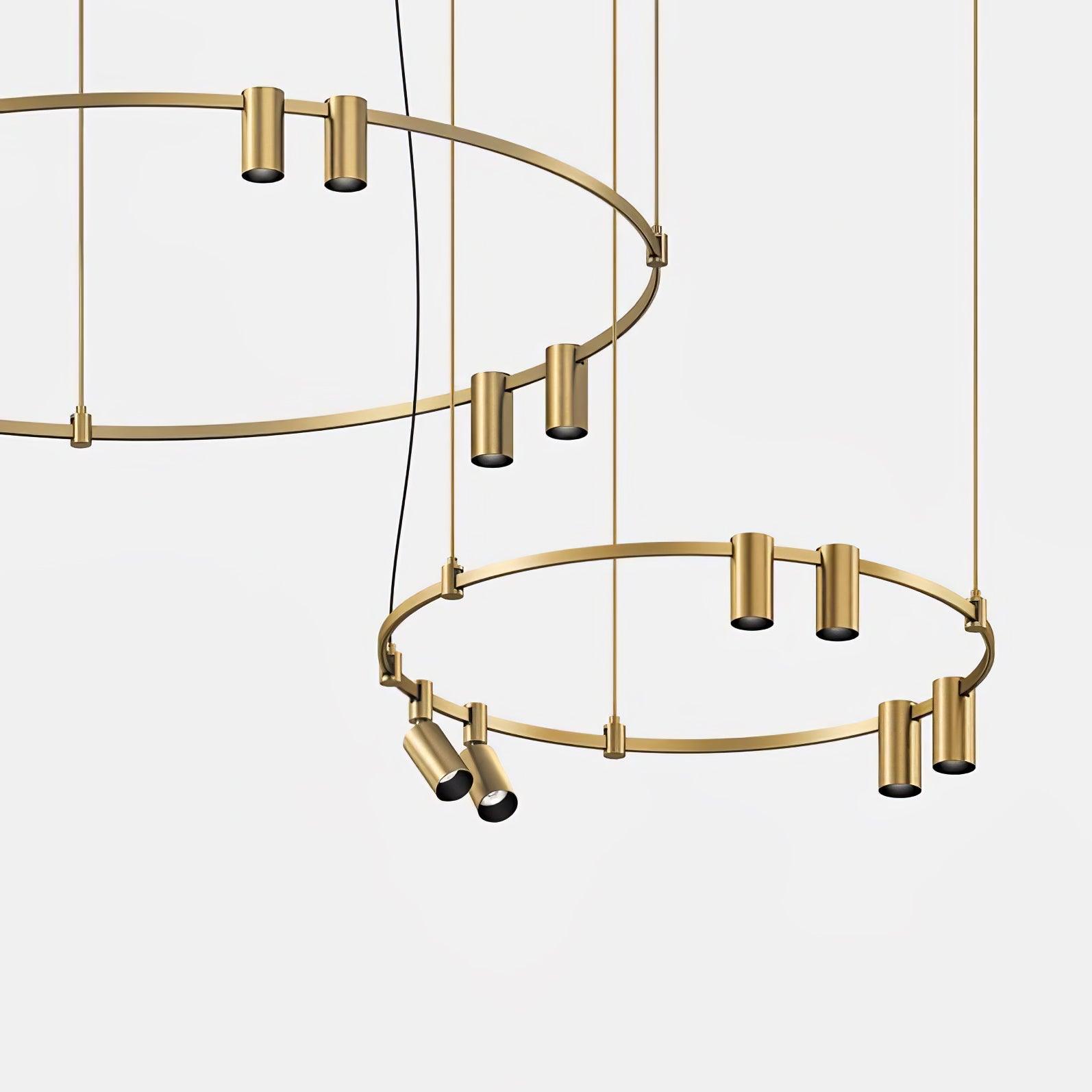Ivrinir Ringed Brass Pendant Lamp - Blowlighting