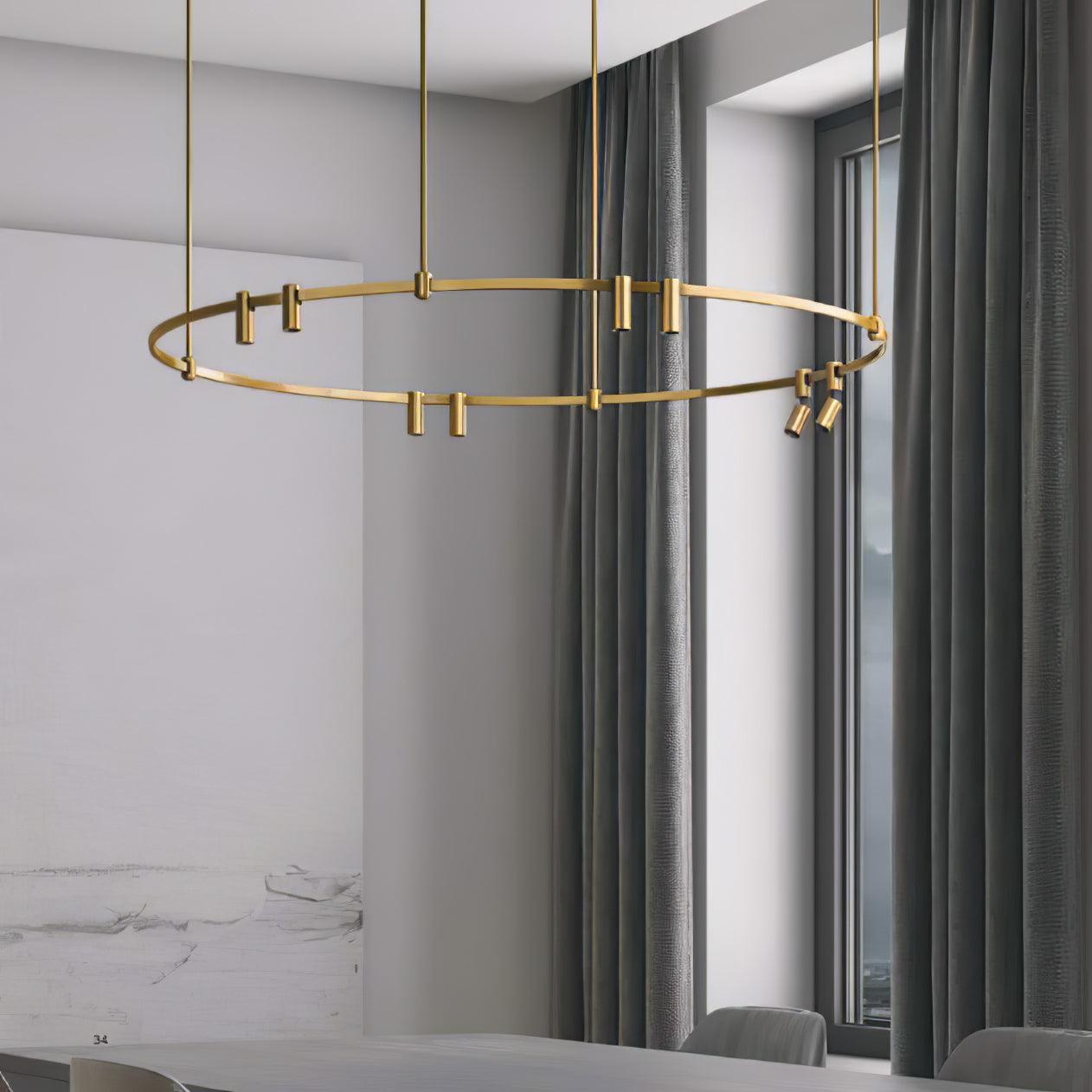 Ivrinir Ringed Brass Pendant Lamp - Blowlighting