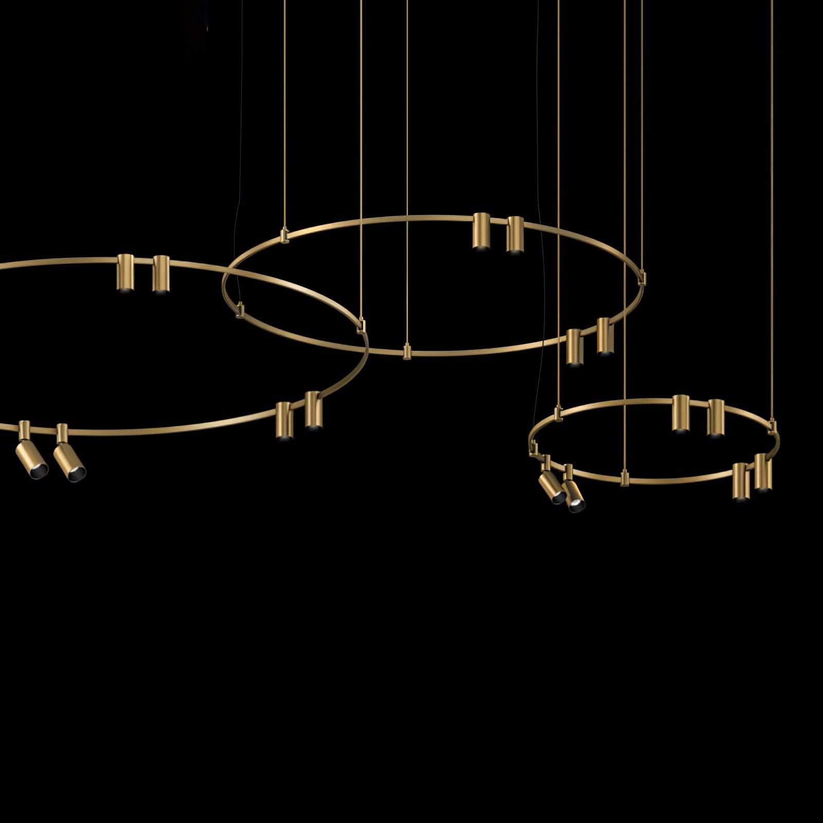 Ivrinir Ringed Brass Pendant Lamp - Blowlighting
